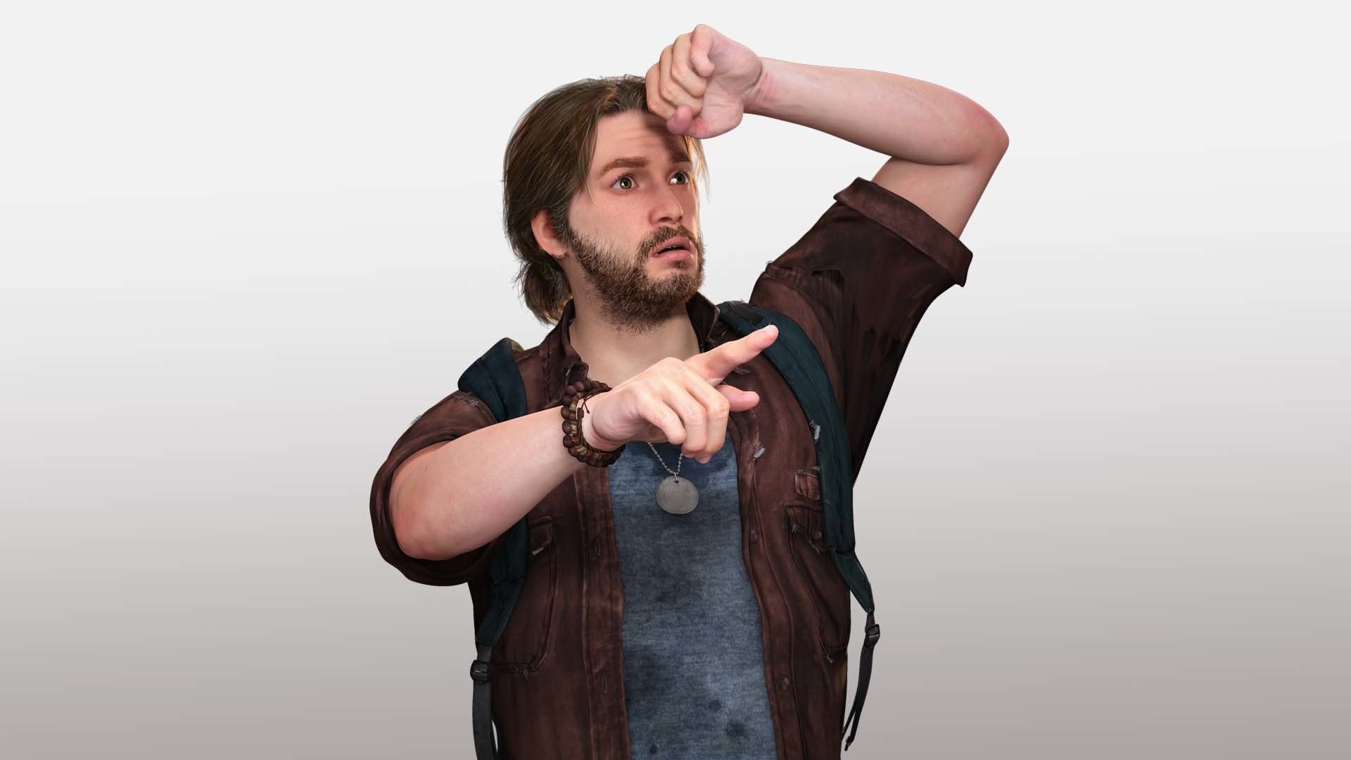 Realistic Man In Adventure Outfit Low-poly 3D model_3