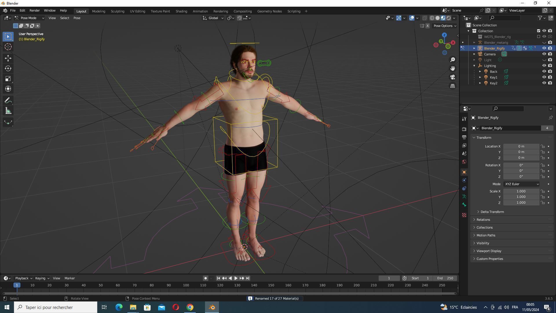 Realistic Man In Adventure Outfit Low-poly 3D model_28