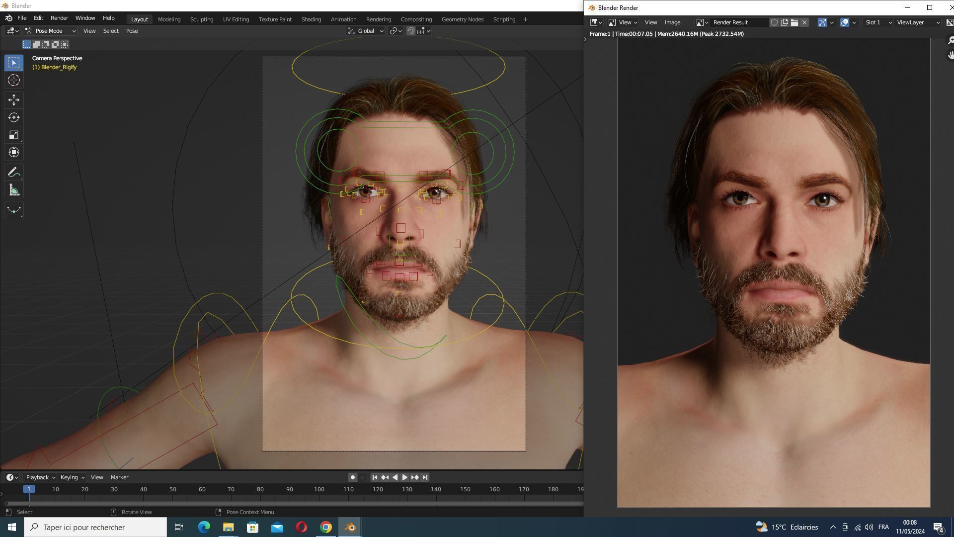 Realistic Man In Adventure Outfit Low-poly 3D model_30