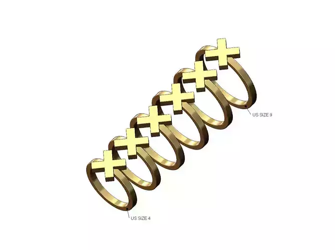 Thin X  fashion ring US sizes 4to9