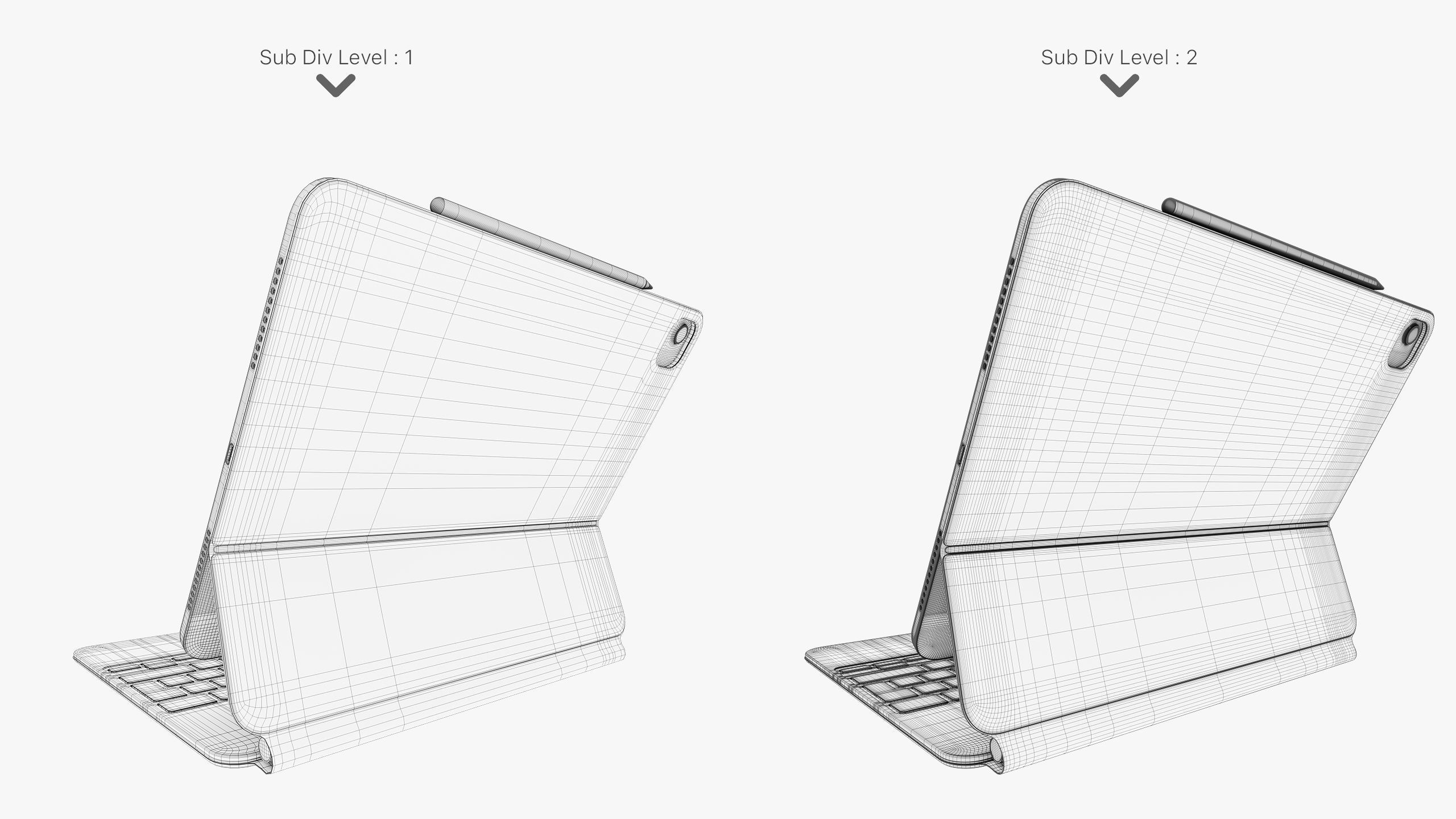 Apple iPad Air 11 - 13 inch M2 2024 With Magic Keyboard 3D model_111
