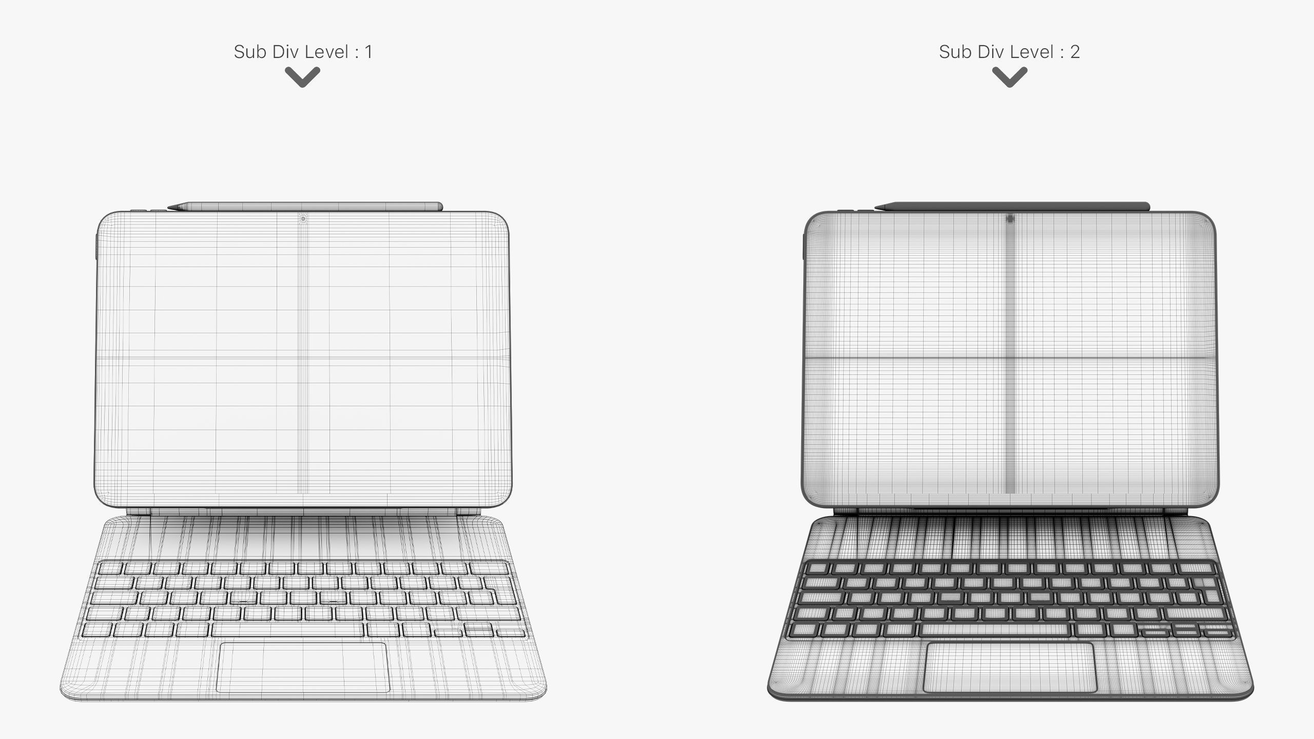 Apple iPad Air 11 - 13 inch M2 2024 With Magic Keyboard 3D model_110
