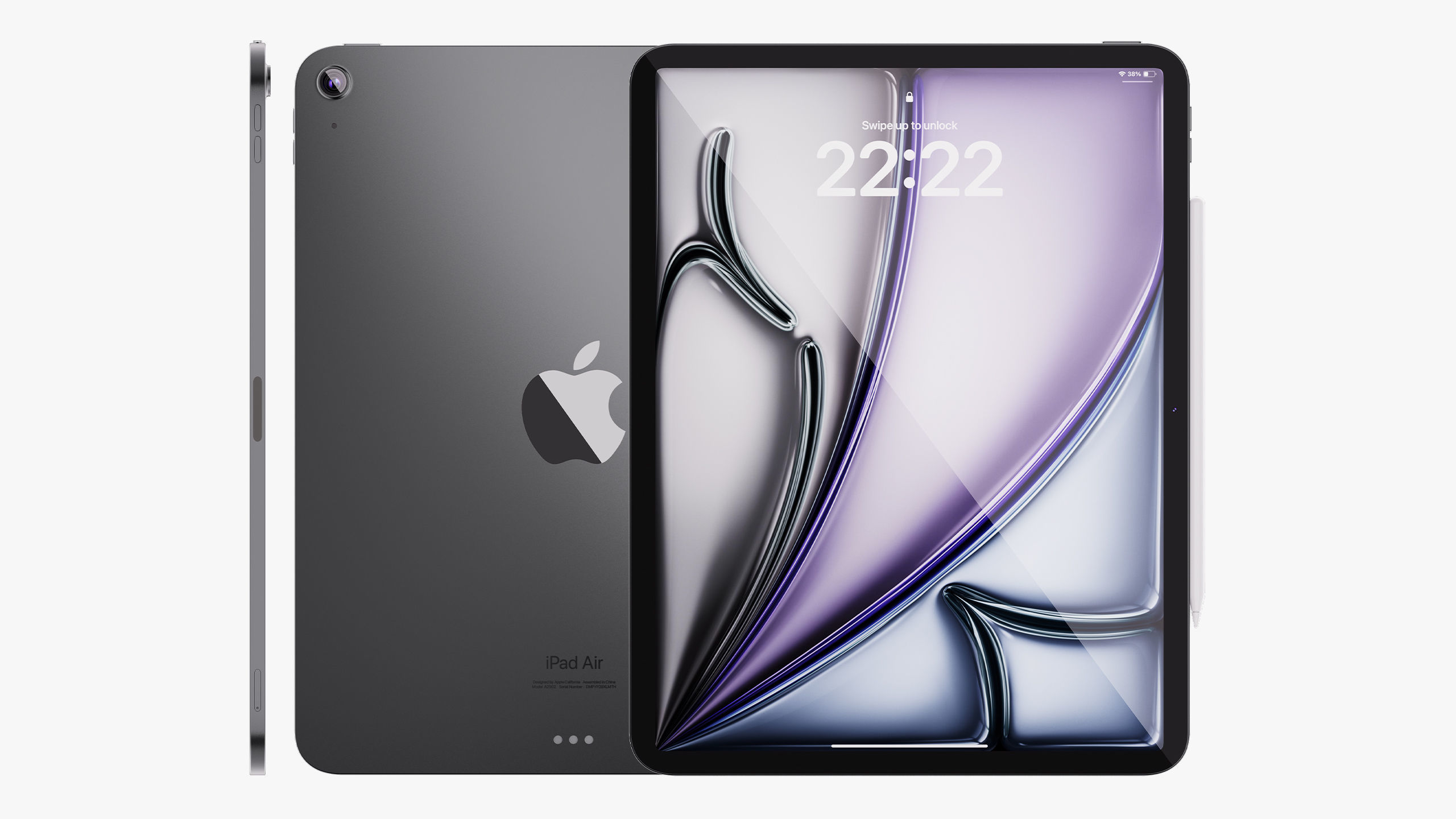 Apple iPad Air 11 - 13 inch M2 2024 With Magic Keyboard 3D model_3