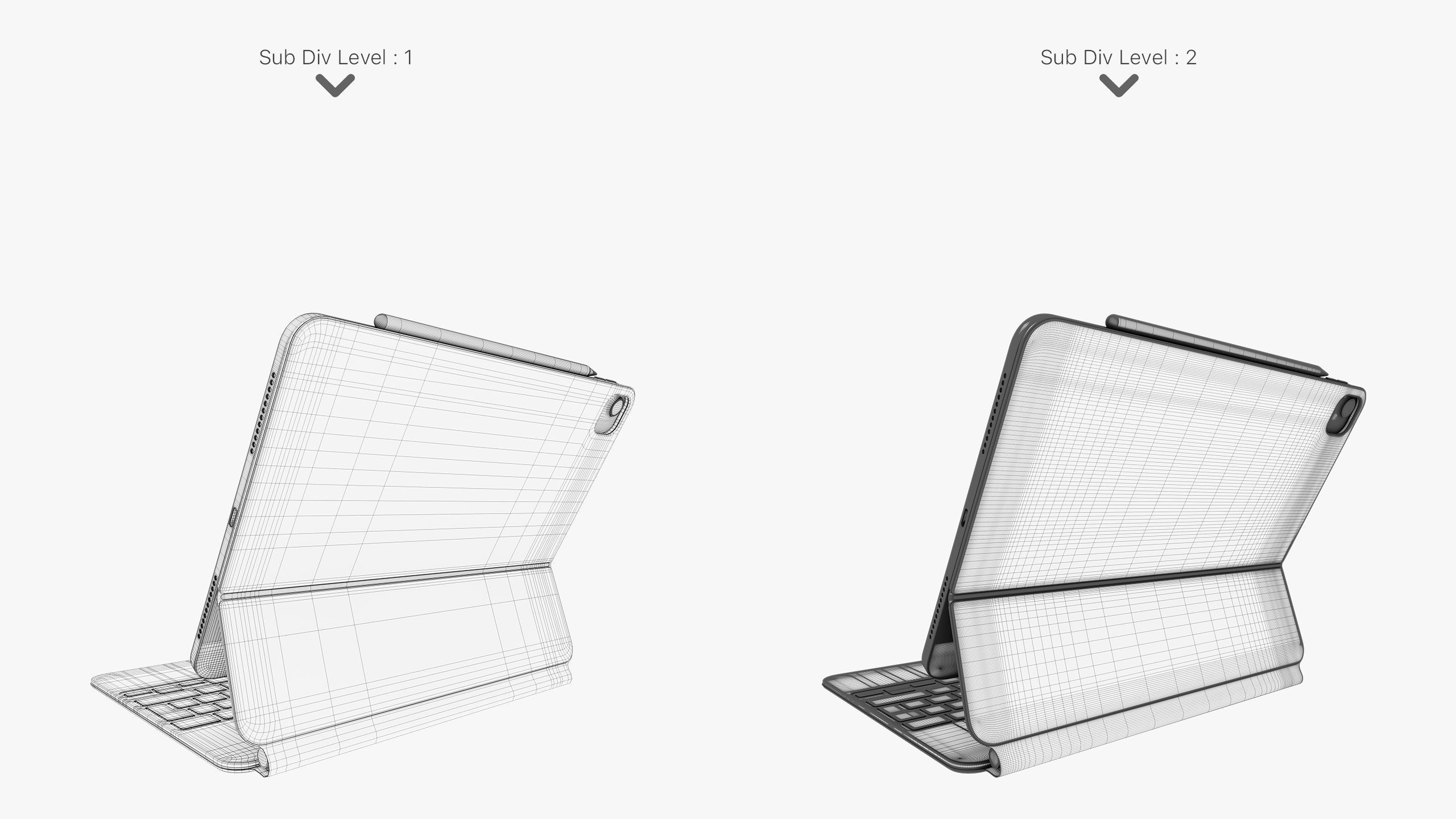 Apple iPad Air 11 - 13 inch M2 2024 With Magic Keyboard 3D model_112