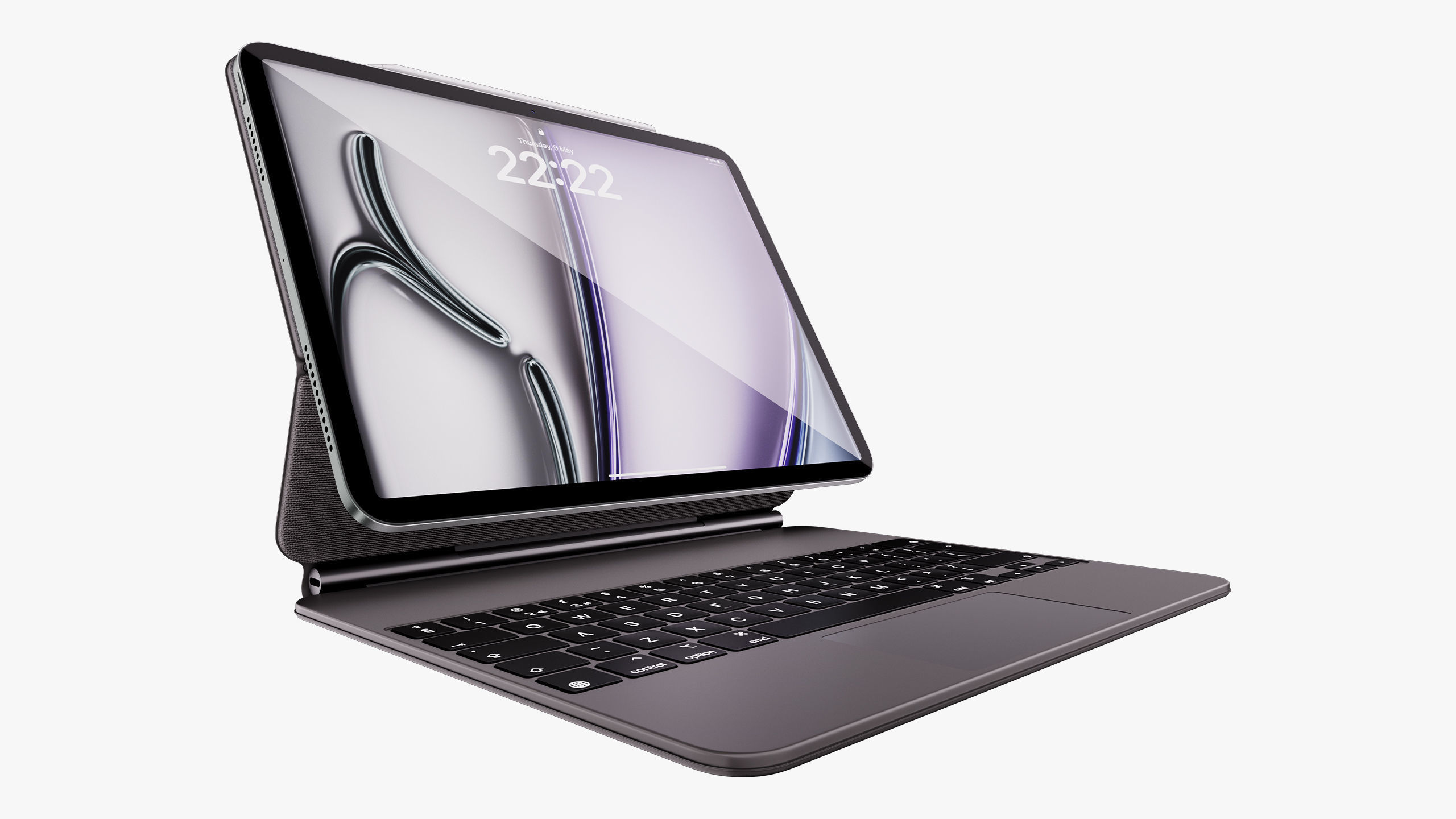 Apple iPad Air 11 - 13 inch M2 2024 With Magic Keyboard 3D model_66