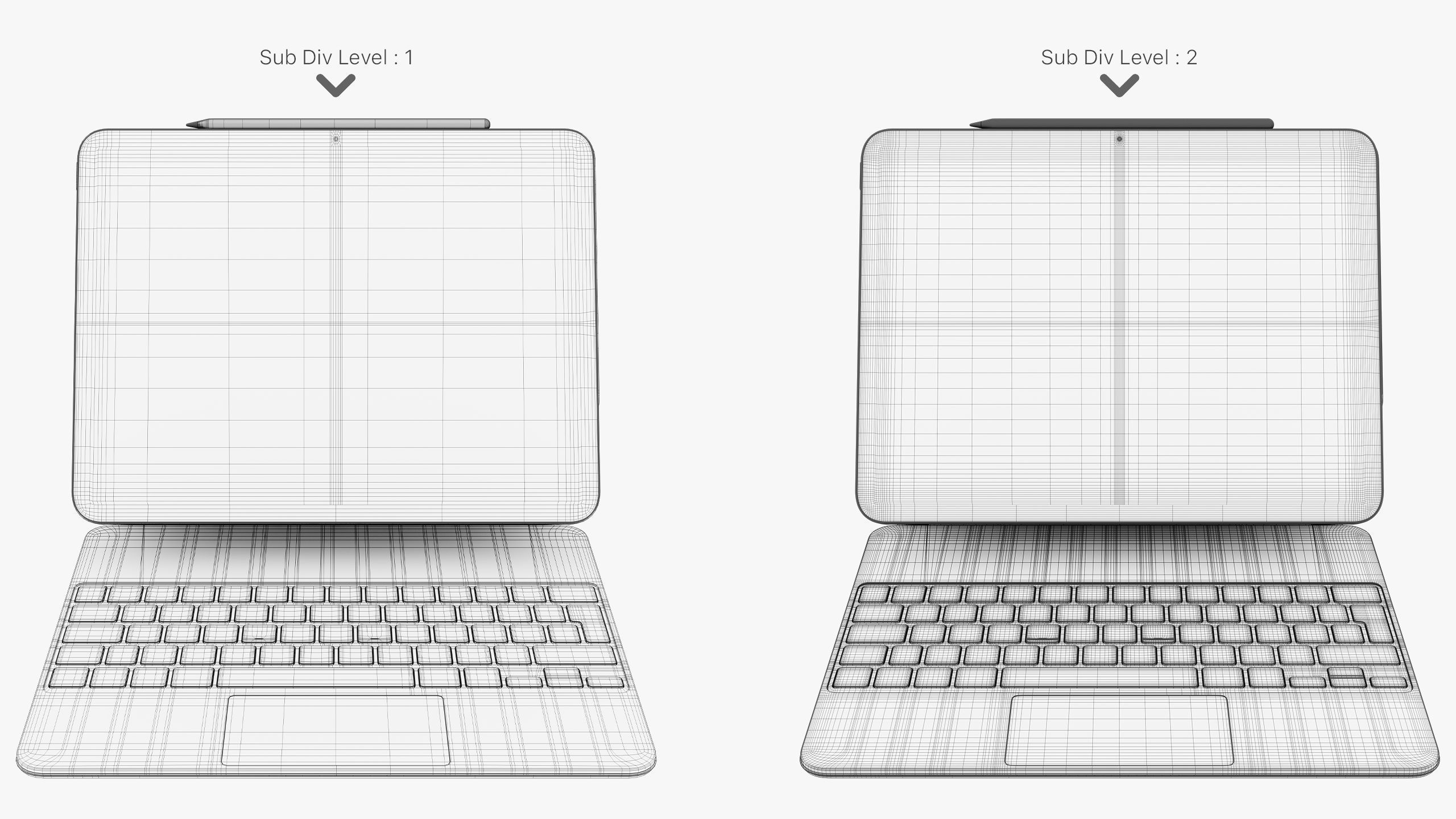 Apple iPad Air 11 - 13 inch M2 2024 With Magic Keyboard 3D model_109