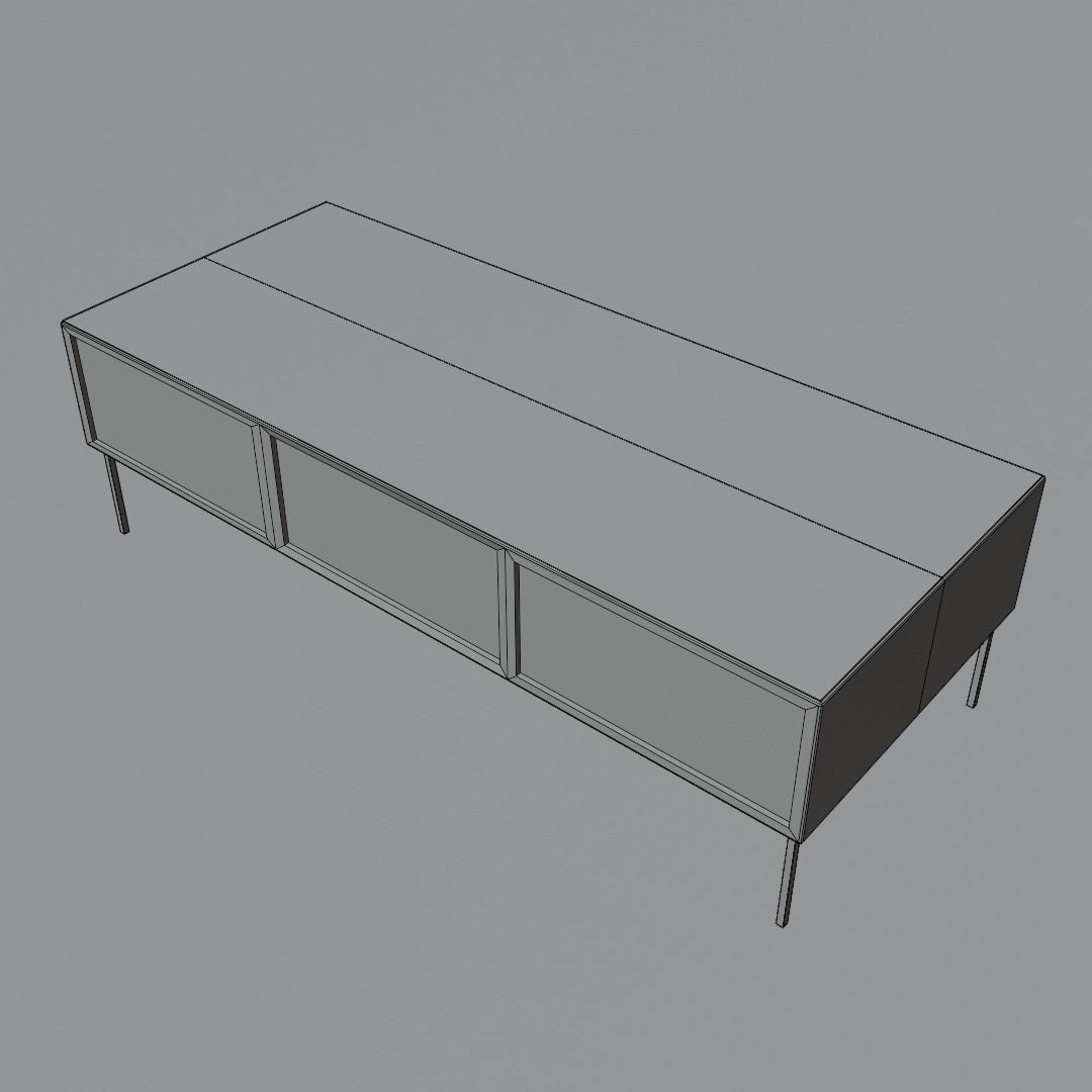 low poly table Low-poly 3D model_4