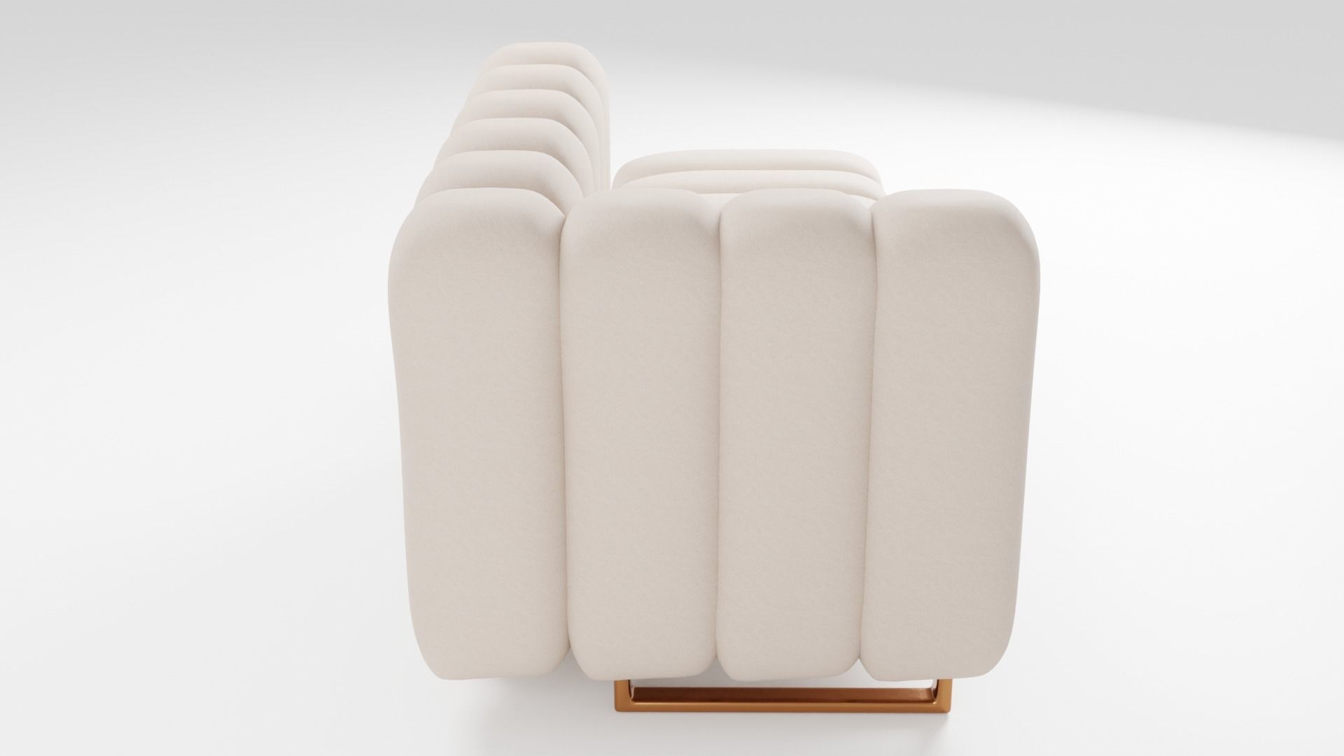 Sofa with high quality fabric on a wooden frame 3D model_2