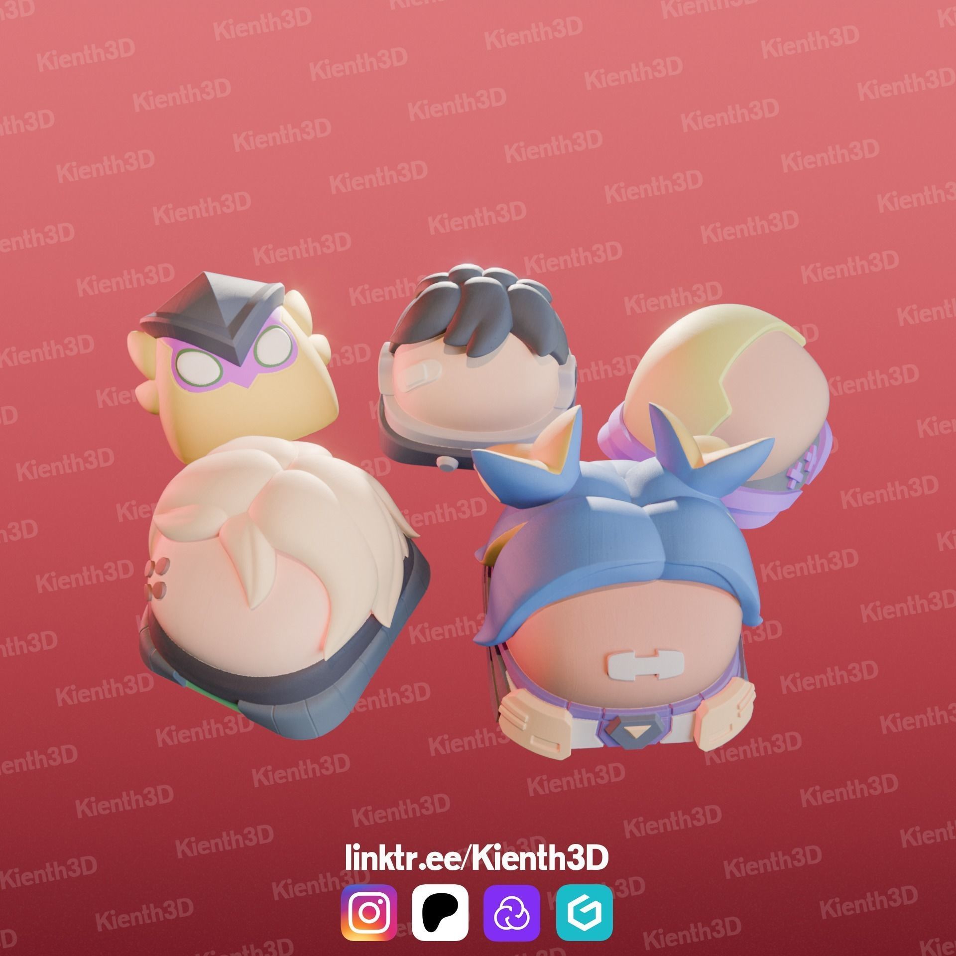 Valorant Keycap Bundle 2 3D Model Collection_9