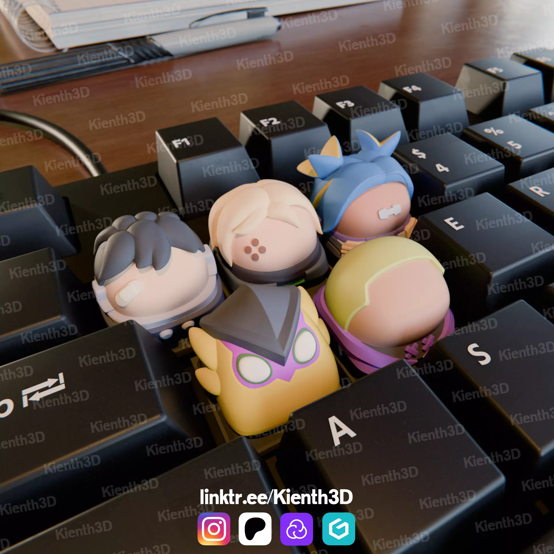Valorant Keycap Bundle 2 3D Model Collection_0