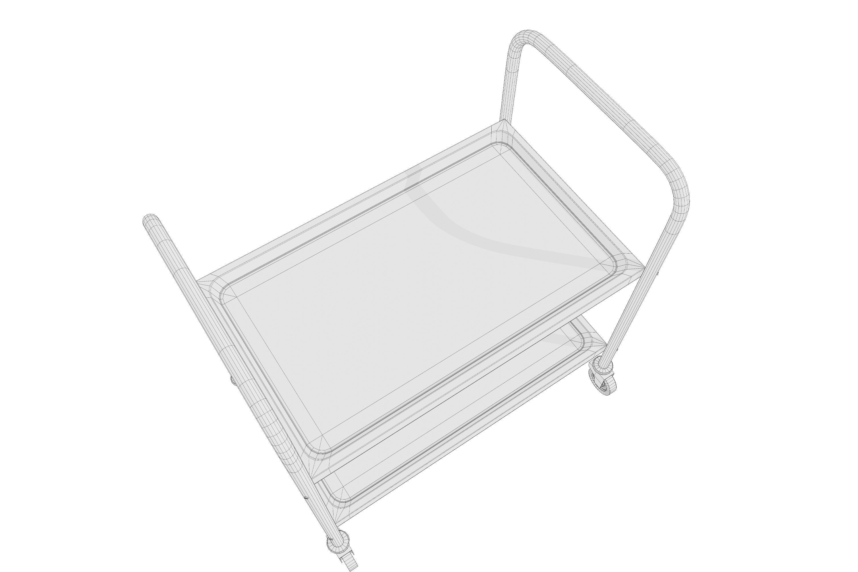 Medical and Lab Cart 02 - Game Ready PBR Low-poly 3D model_8