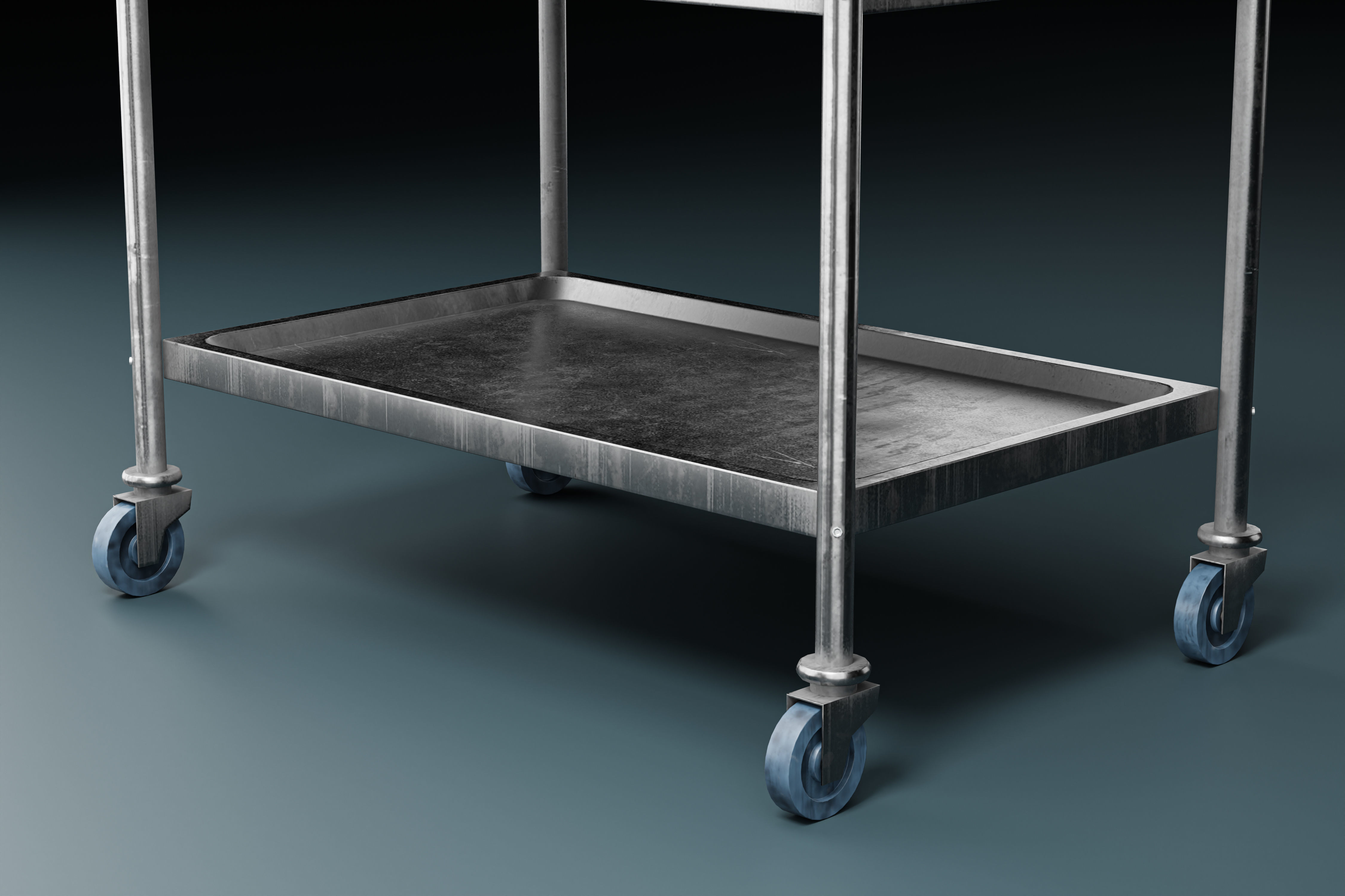 Medical and Lab Cart 02 - Game Ready PBR Low-poly 3D model_4