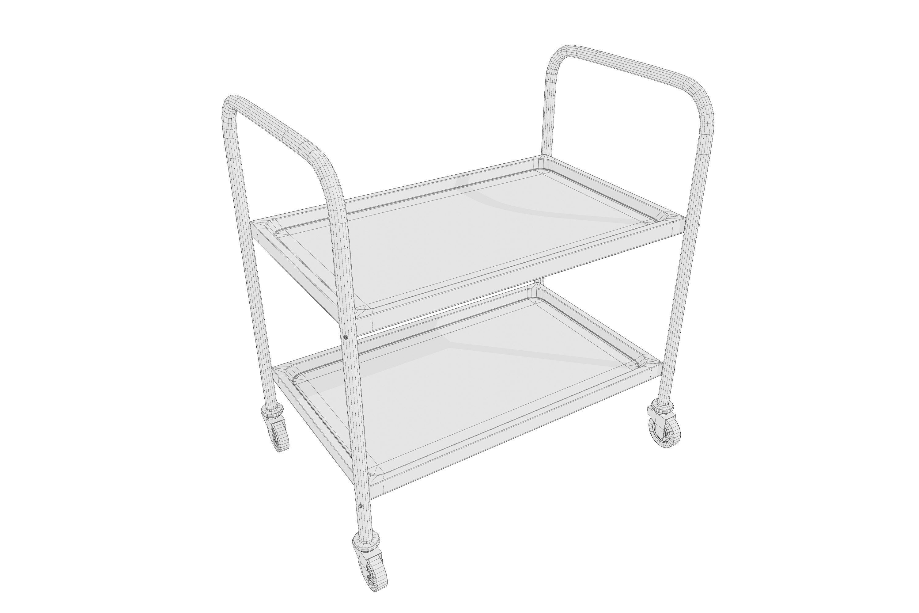 Medical and Lab Cart 02 - Game Ready PBR Low-poly 3D model_6