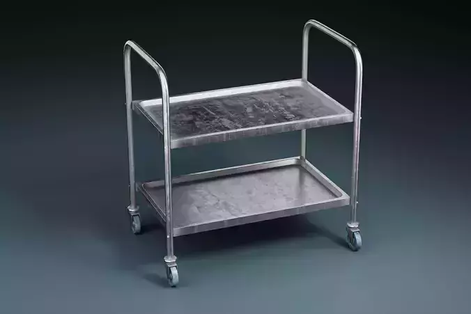 Medical and Lab Cart 02 - Game Ready PBR Low-poly