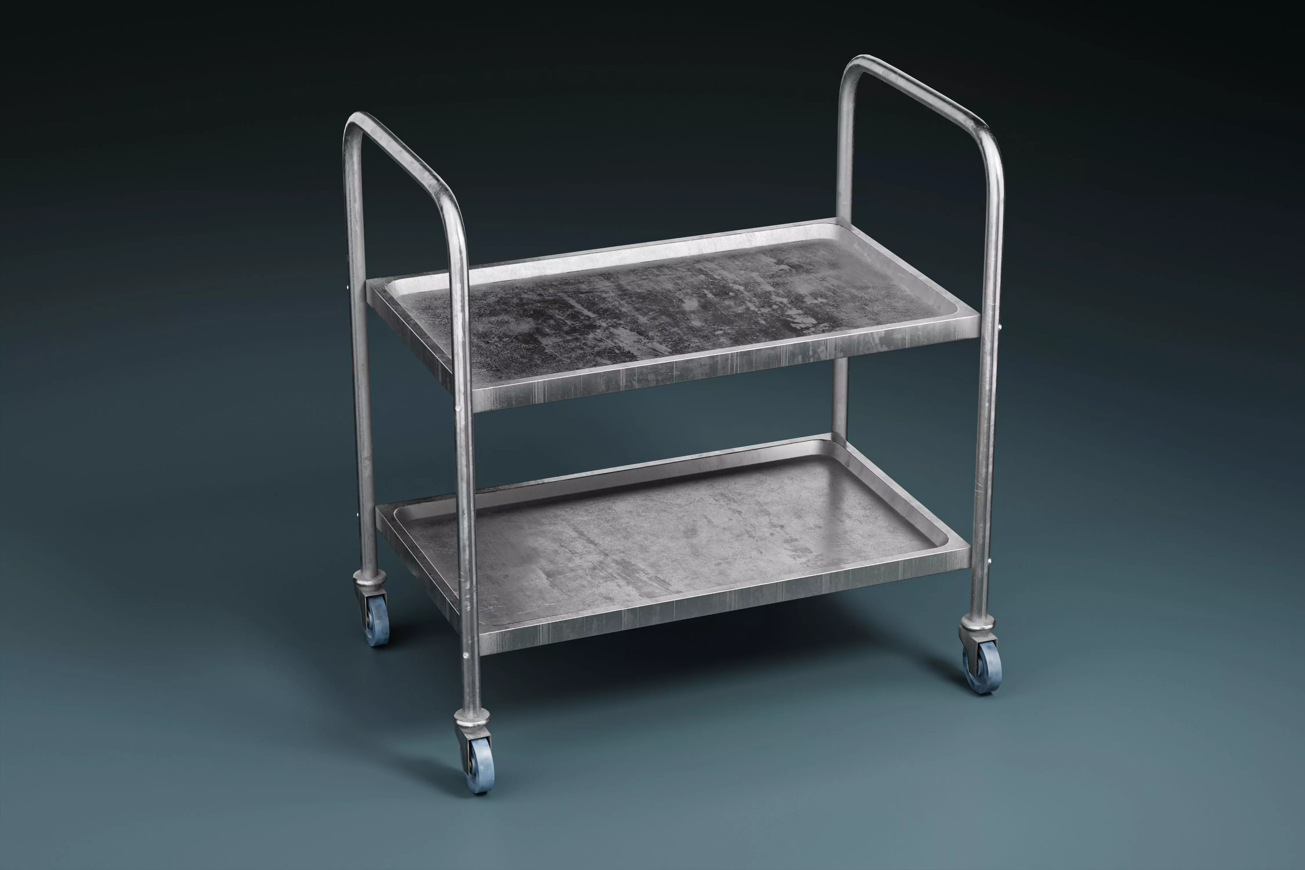 Medical and Lab Cart 02 - Game Ready PBR Low-poly 3D model_0