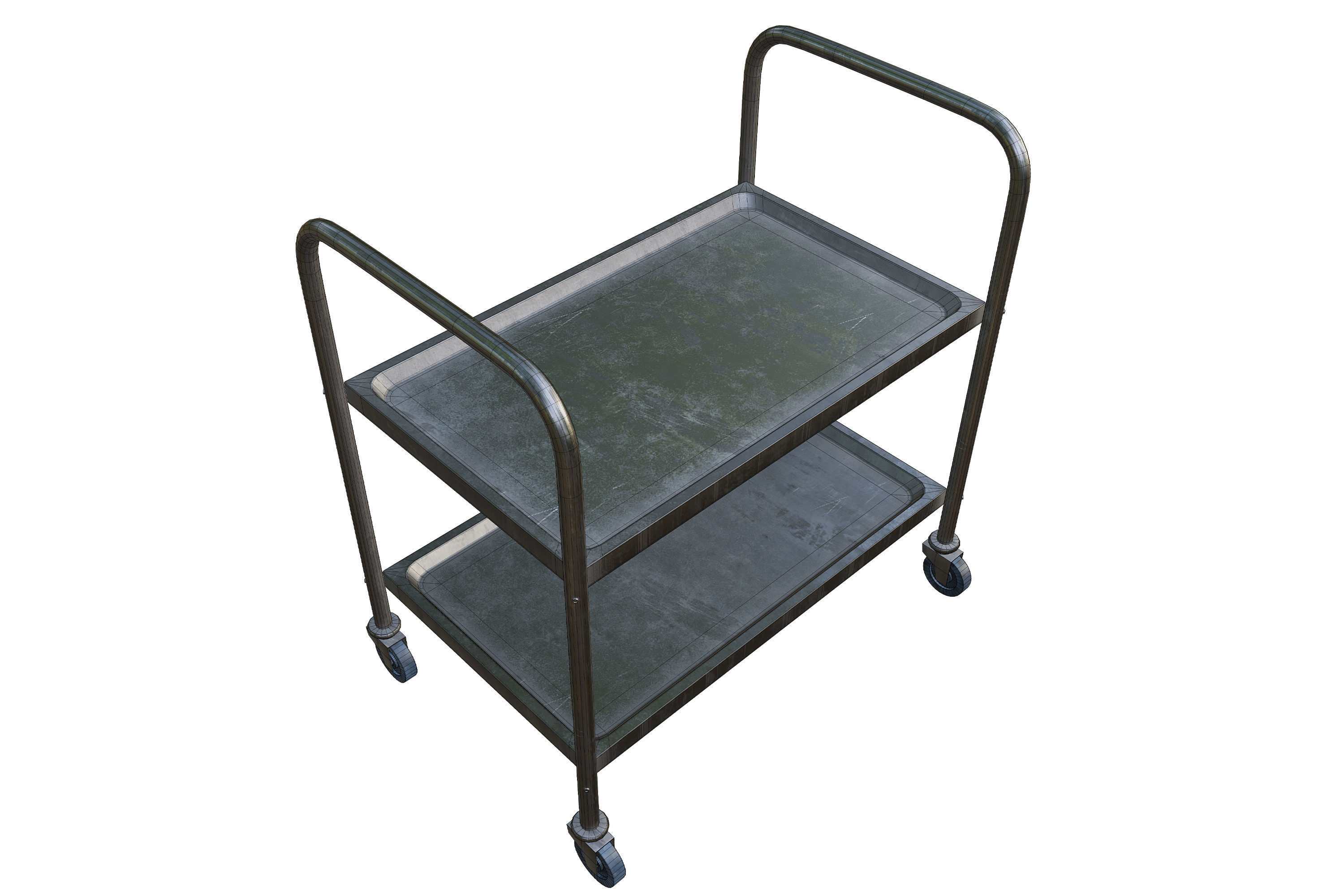 Medical and Lab Cart 02 - Game Ready PBR Low-poly 3D model_12