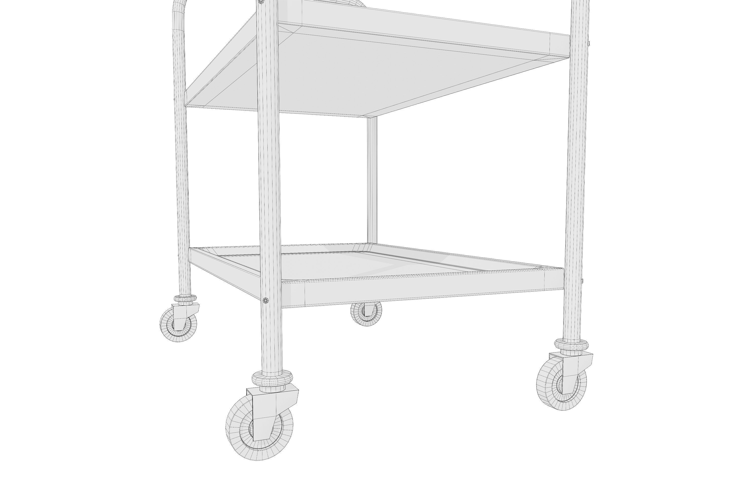 Medical and Lab Cart 02 - Game Ready PBR Low-poly 3D model_10