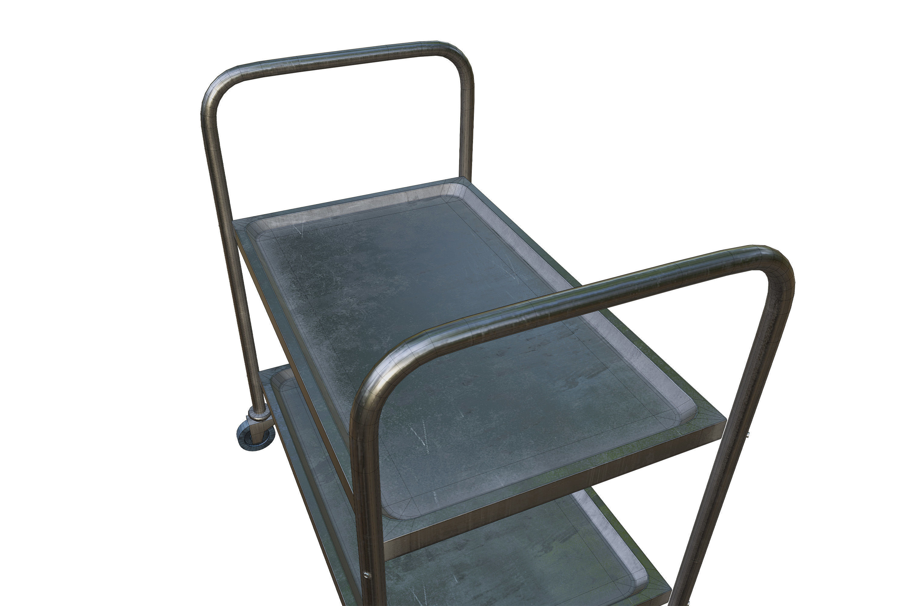 Medical and Lab Cart 02 - Game Ready PBR Low-poly 3D model_14