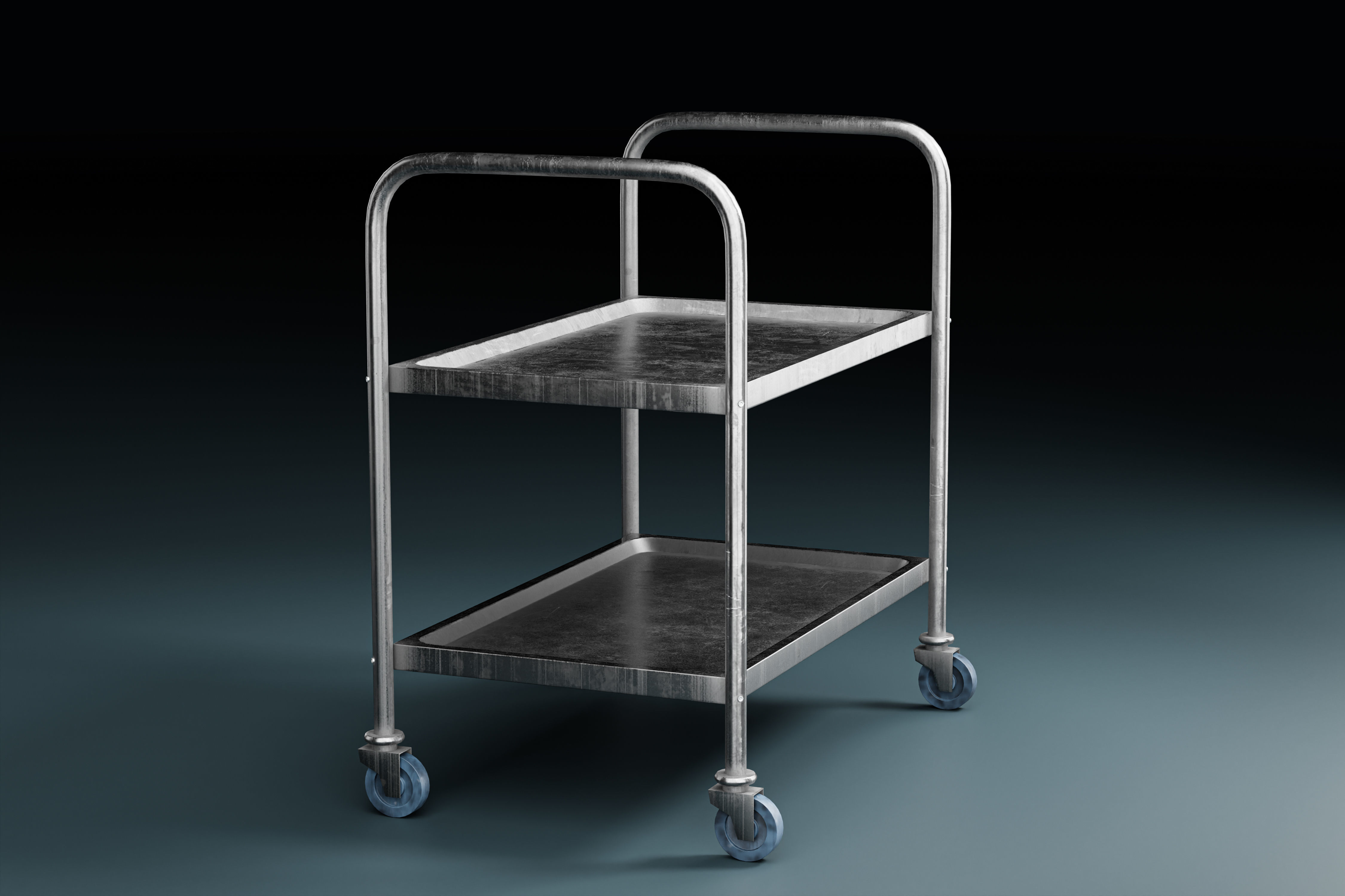 Medical and Lab Cart 02 - Game Ready PBR Low-poly 3D model_2