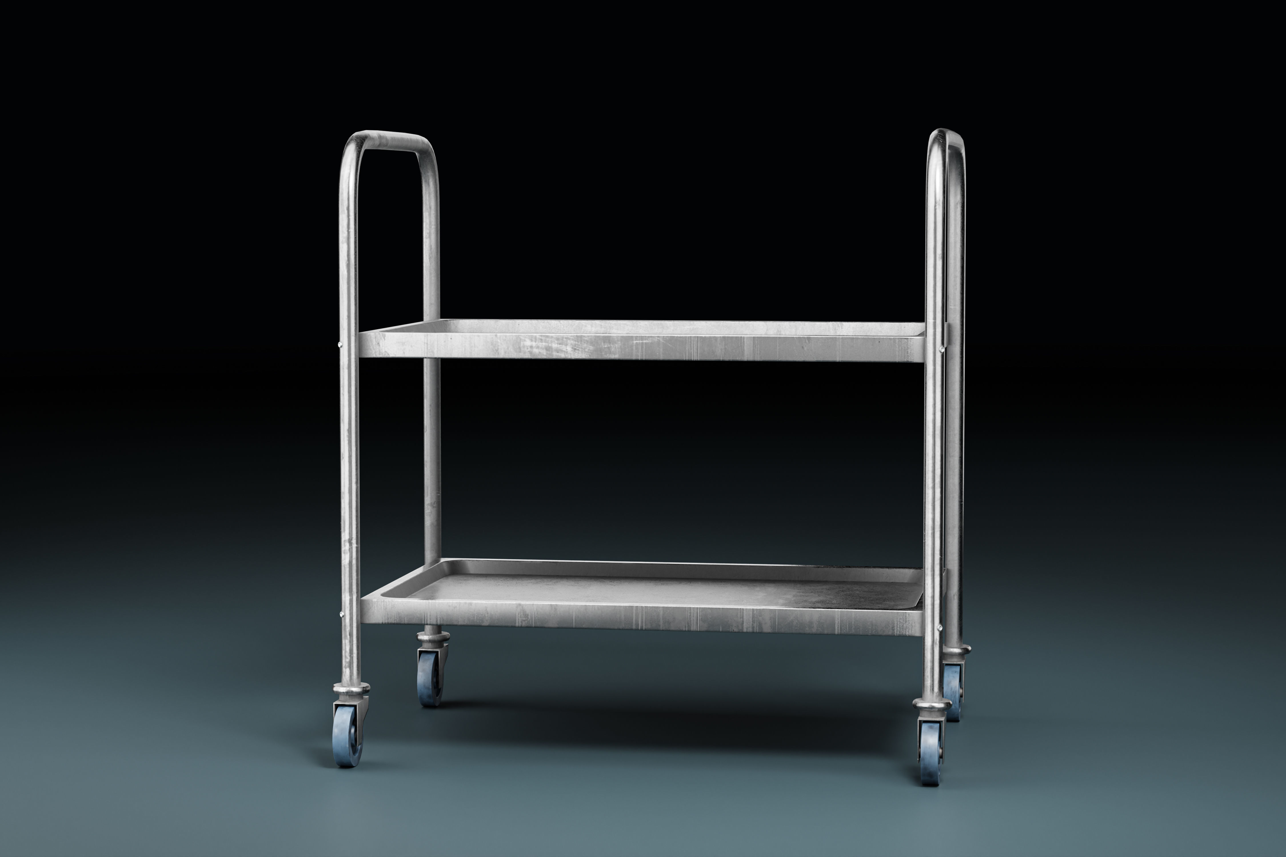 Medical and Lab Cart 02 - Game Ready PBR Low-poly 3D model_1