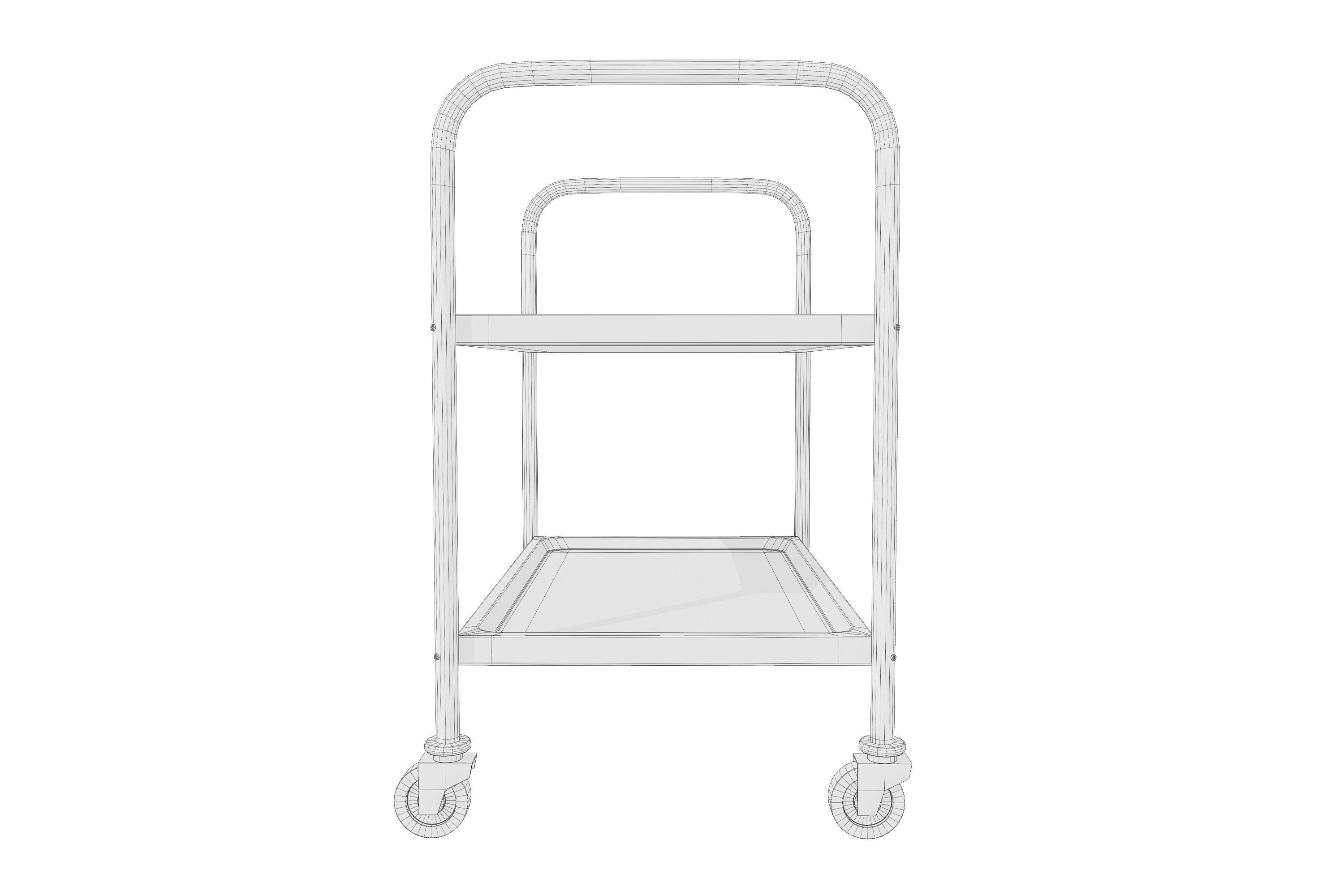 Medical and Lab Cart 02 - Game Ready PBR Low-poly 3D model_11