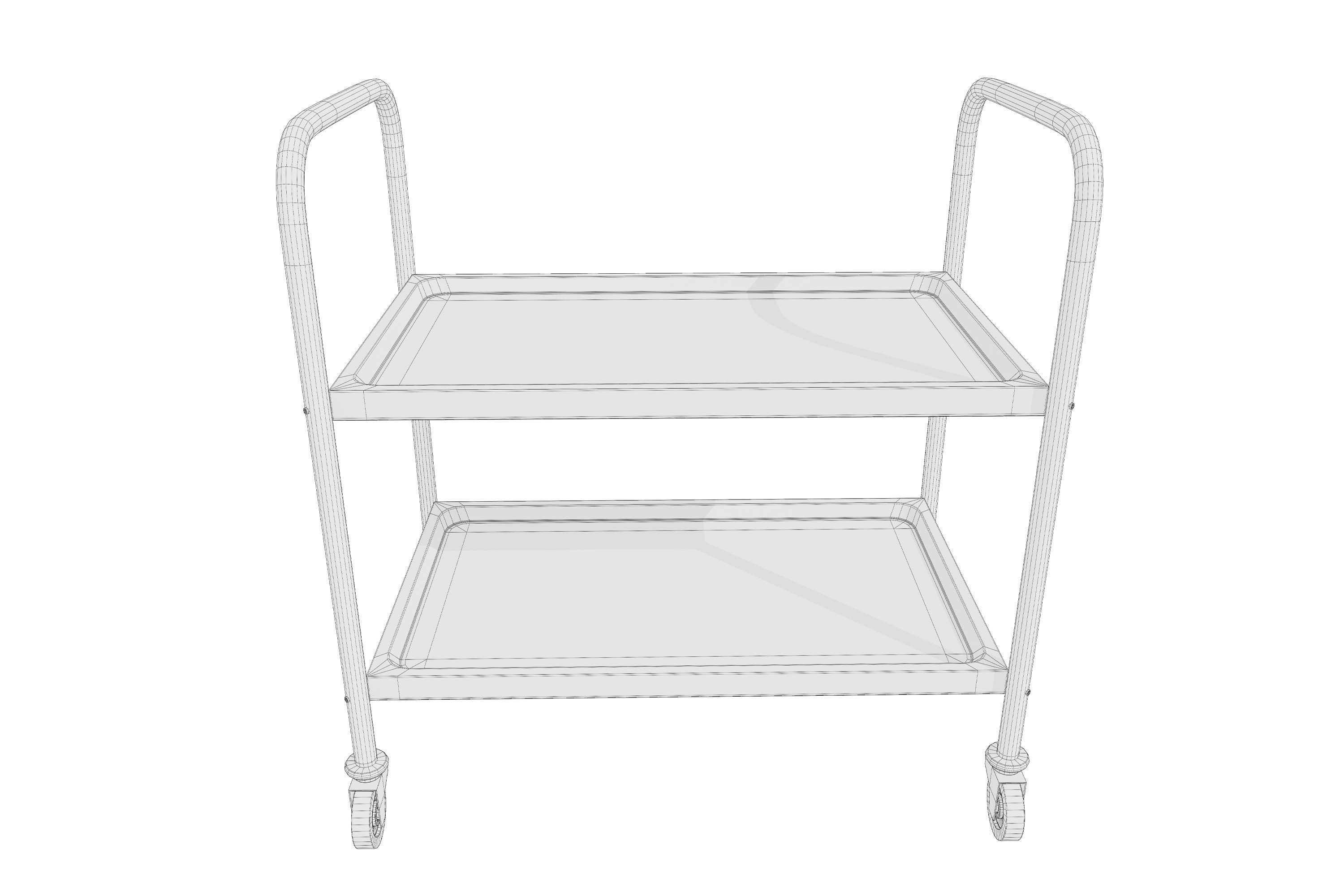 Medical and Lab Cart 02 - Game Ready PBR Low-poly 3D model_7