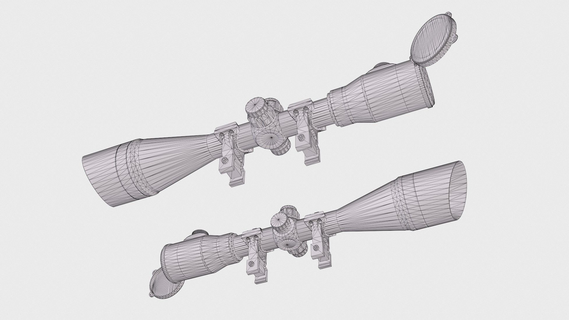 Optical Scope 104 Low-poly 3D model_9