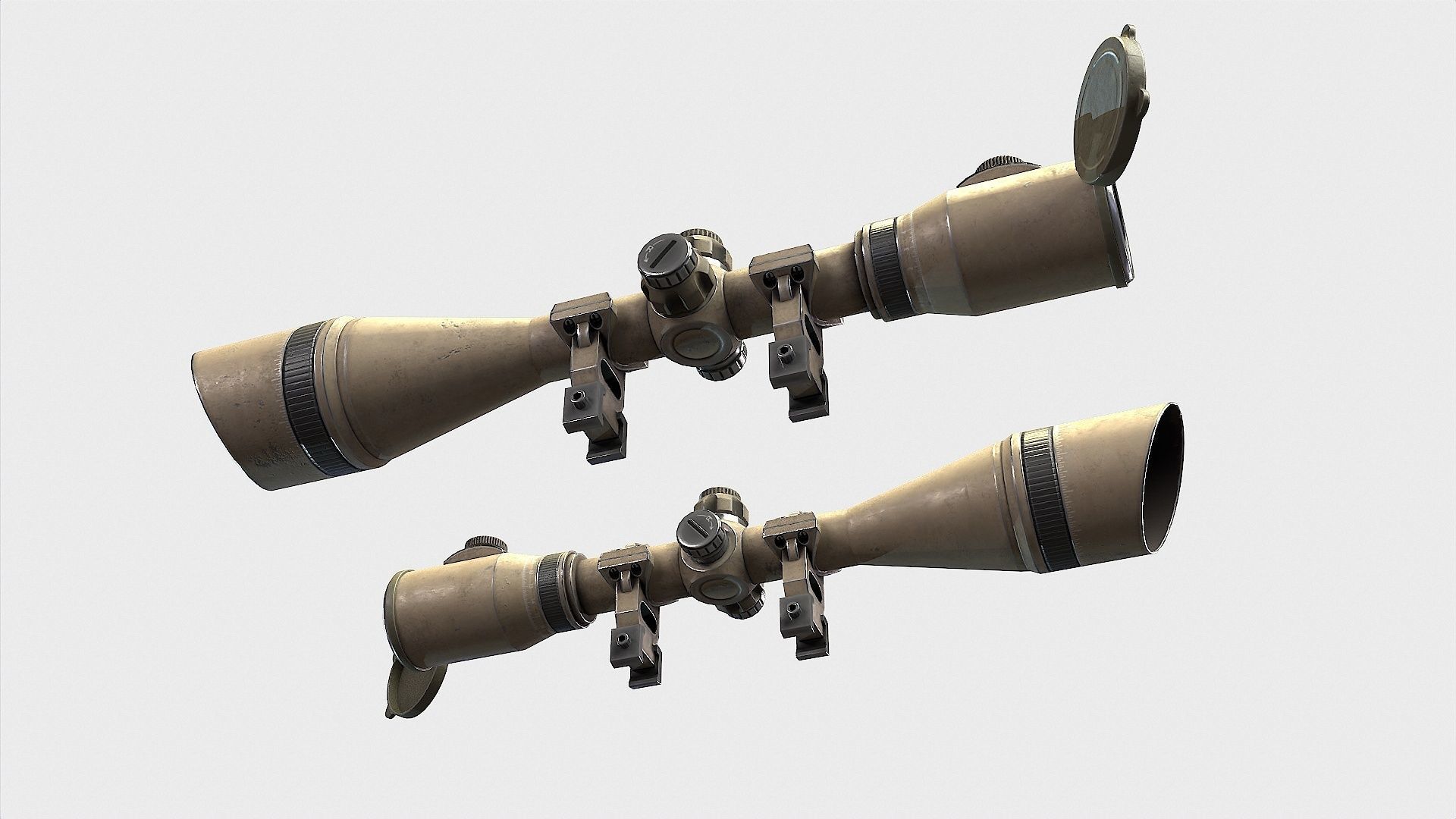 Optical Scope 104 Low-poly 3D model_6