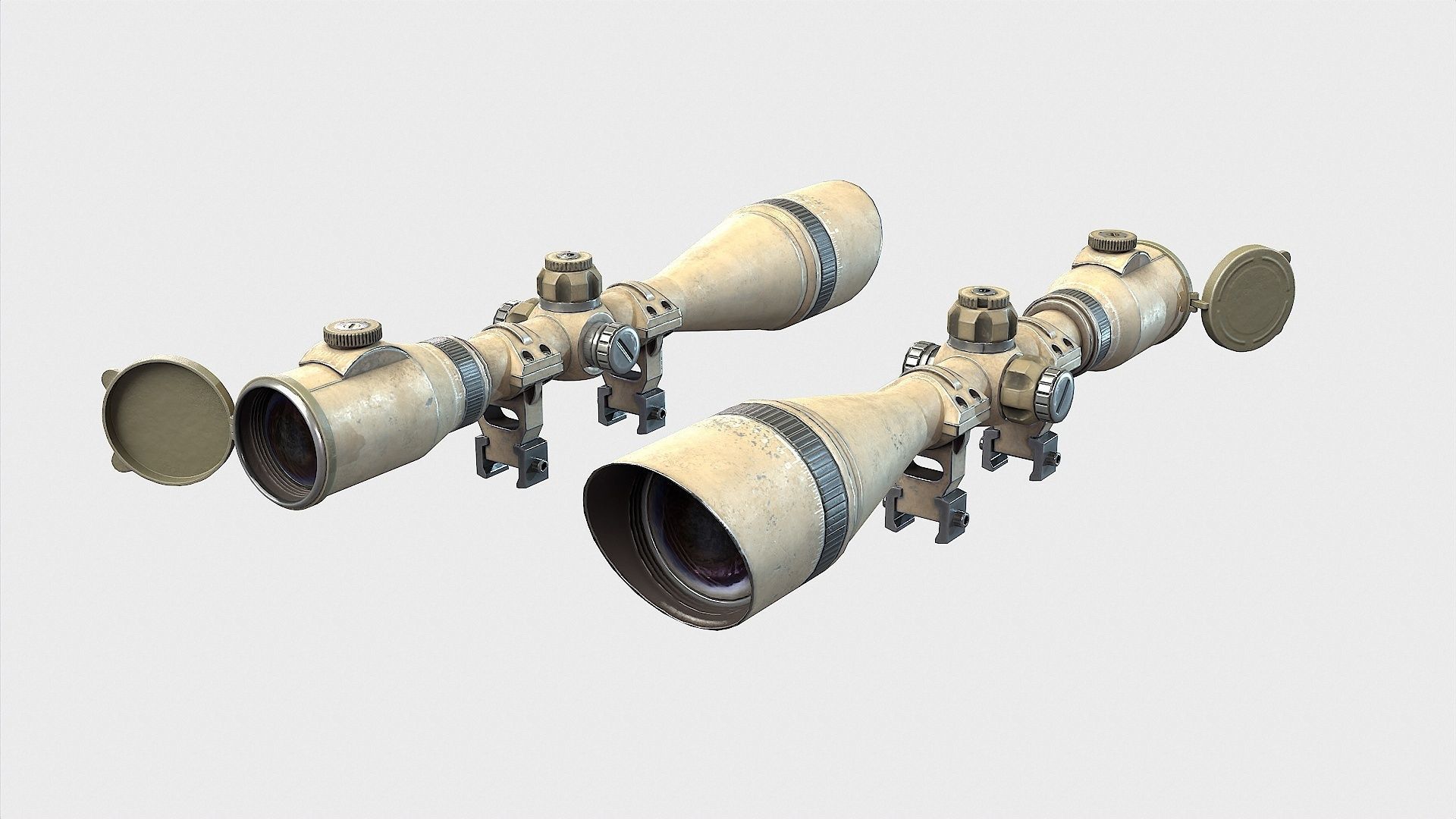 Optical Scope 104 Low-poly 3D model_5