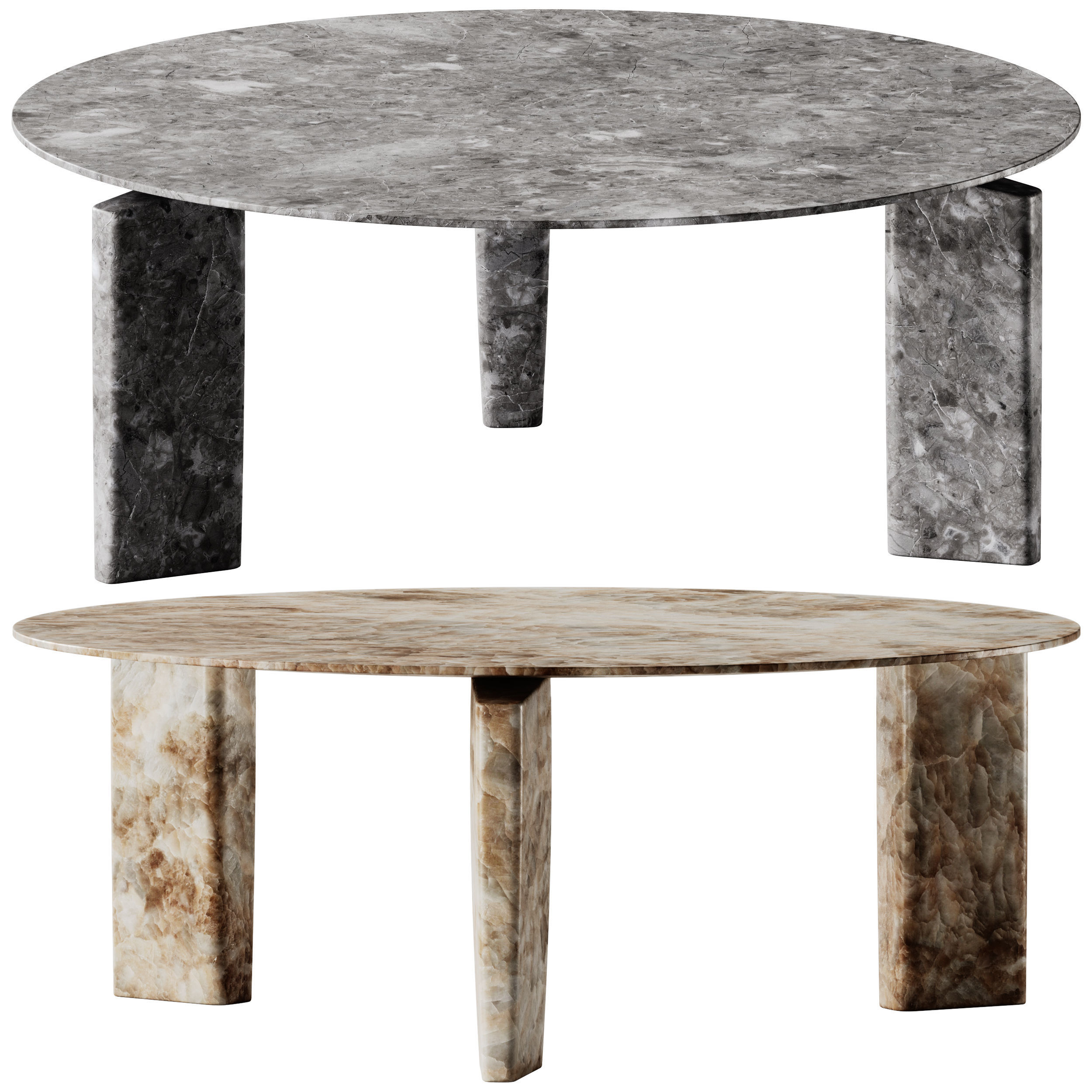 Exteta Giotto Round Dining Table 3D model_1