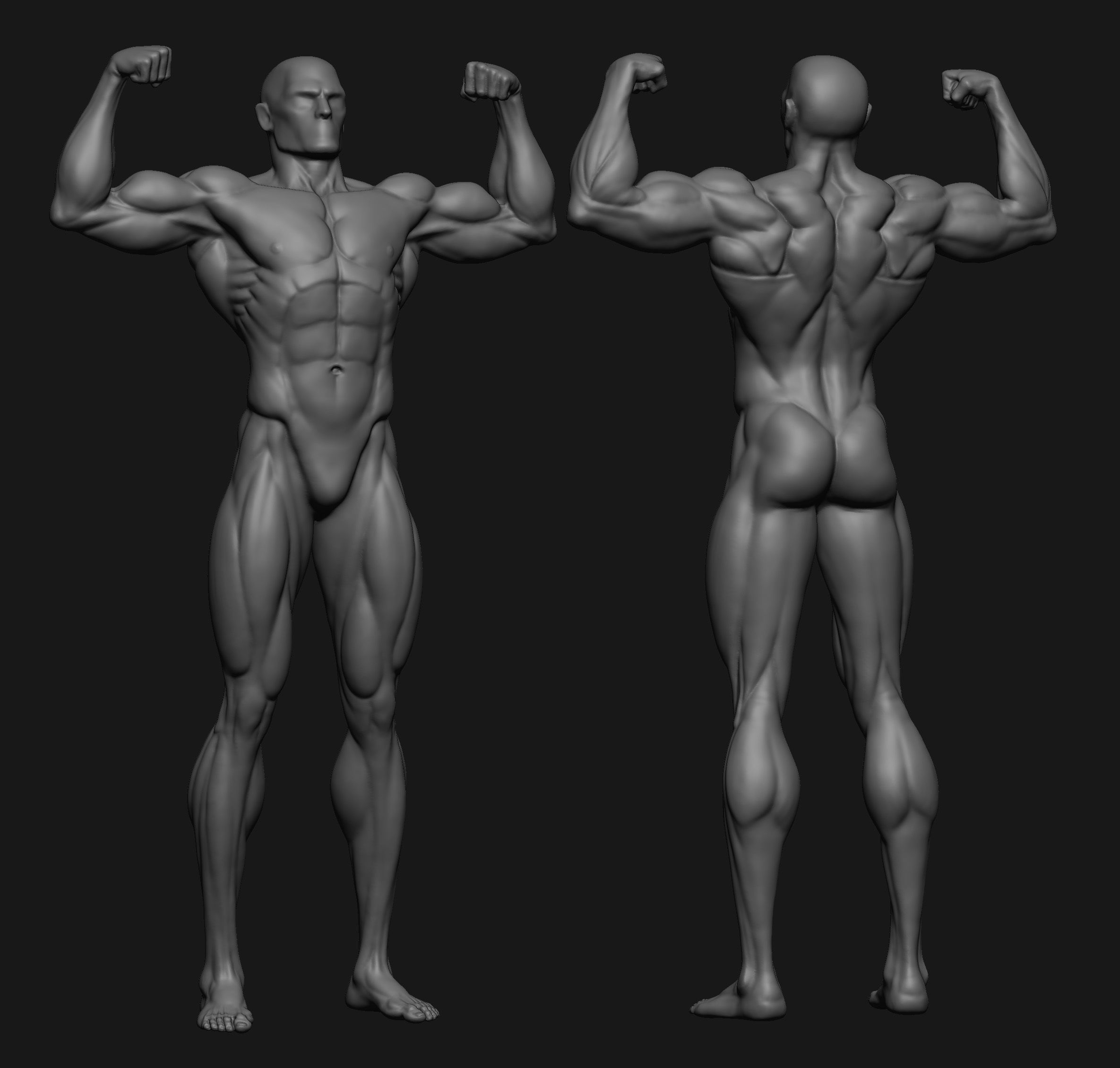 MALE BODYBUILDER POSE 3D print model_5