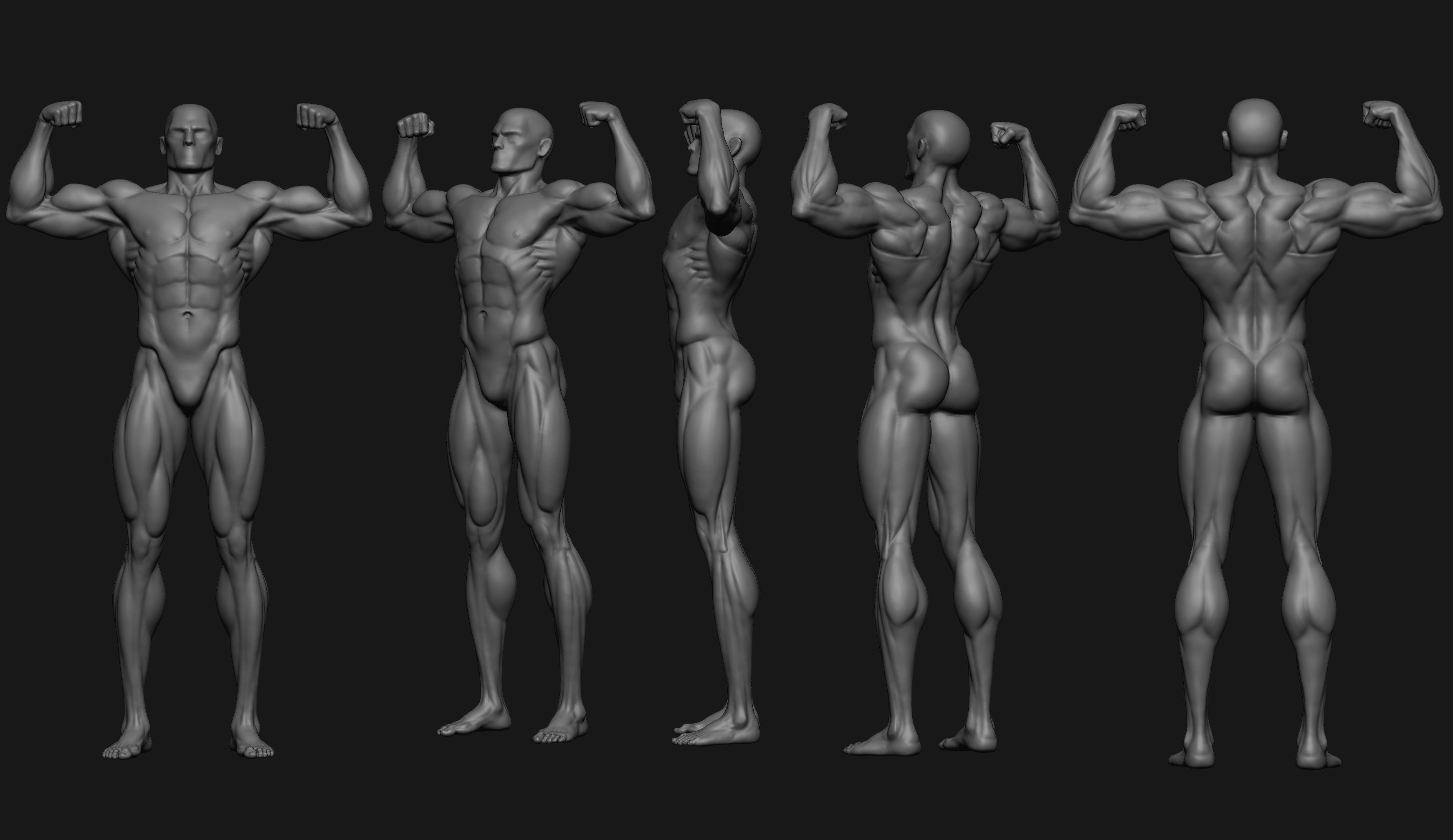 MALE BODYBUILDER POSE 3D print model_6