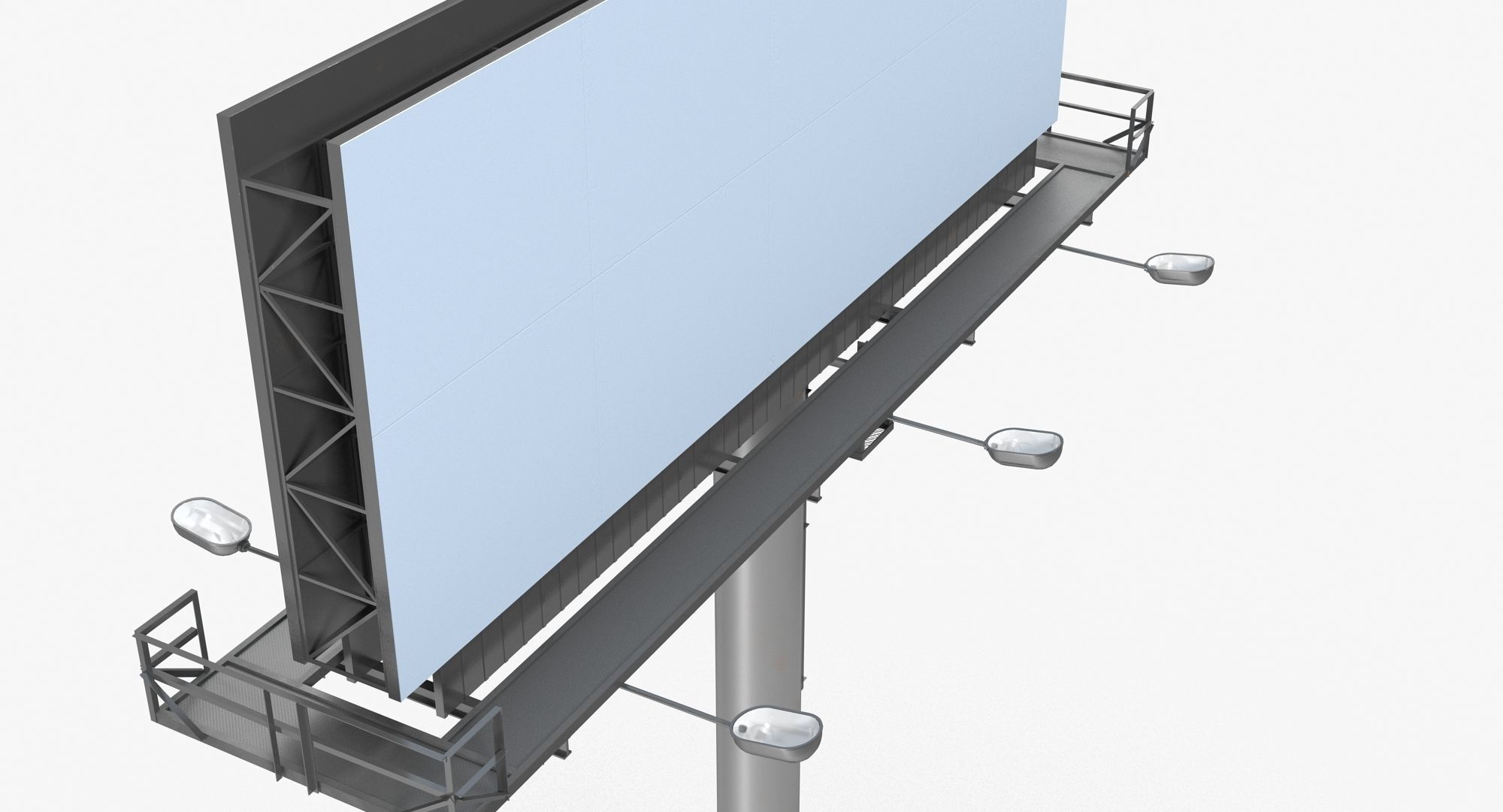 Billboard 1 Low-poly 3D model_10