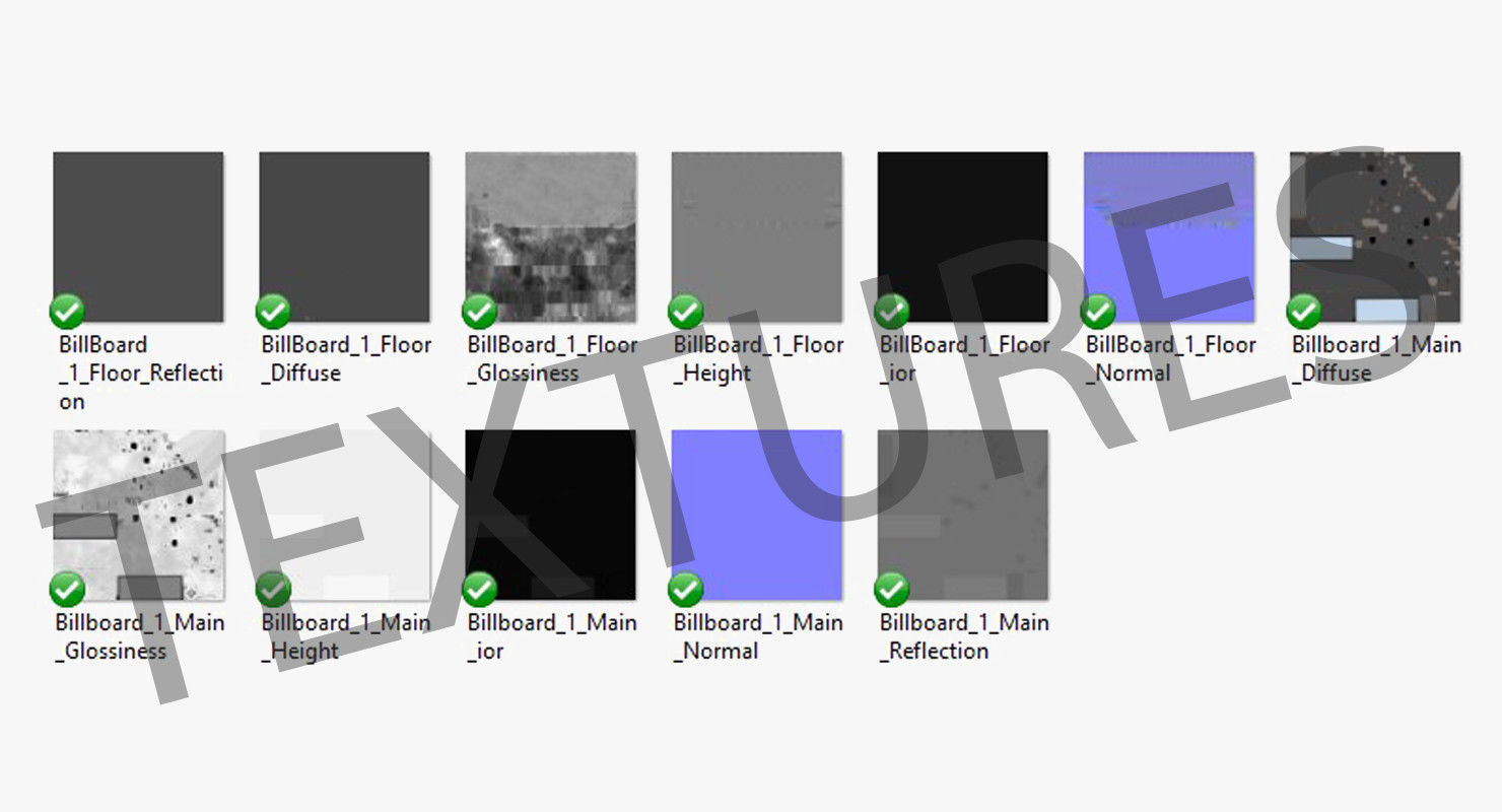 Billboard 1 Low-poly 3D model_21