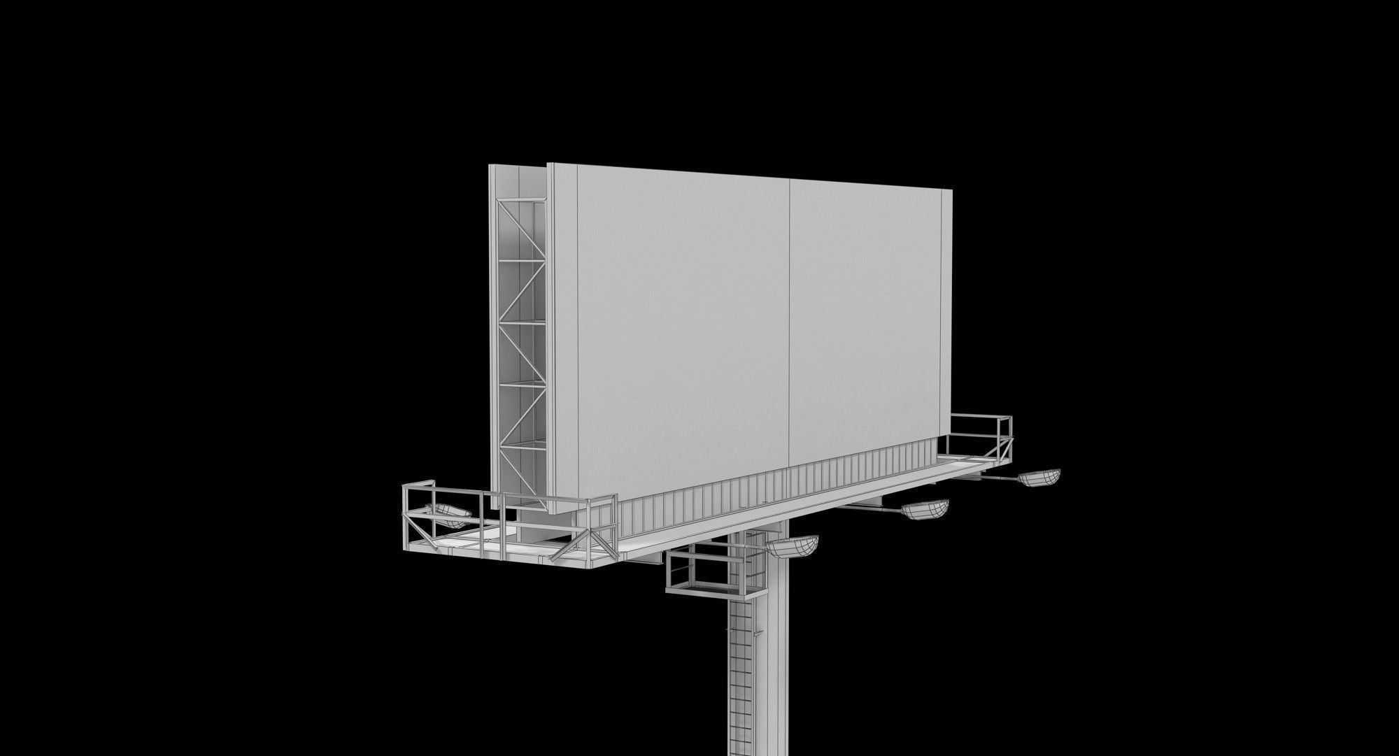 Billboard 1 Low-poly 3D model_15