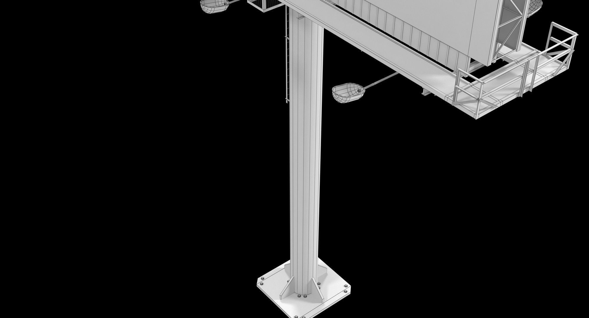 Billboard 1 Low-poly 3D model_17