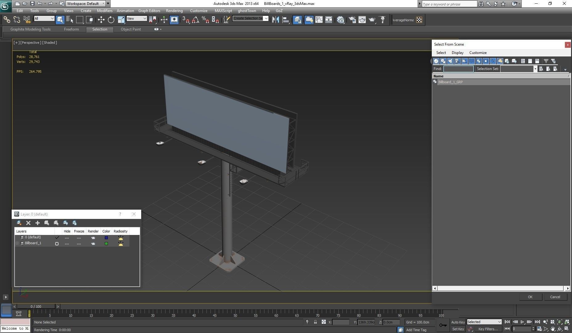Billboard 1 Low-poly 3D model_22