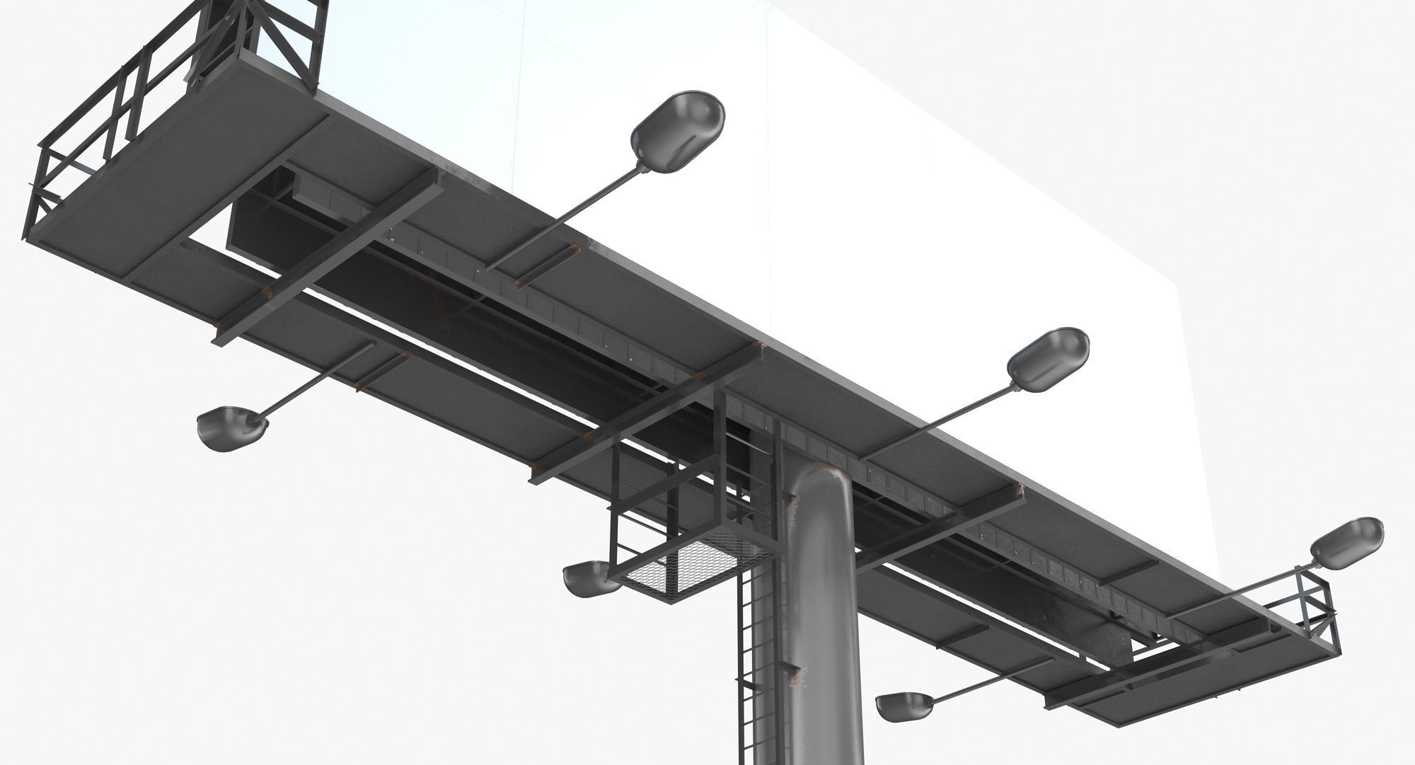 Billboard 1 Low-poly 3D model_9