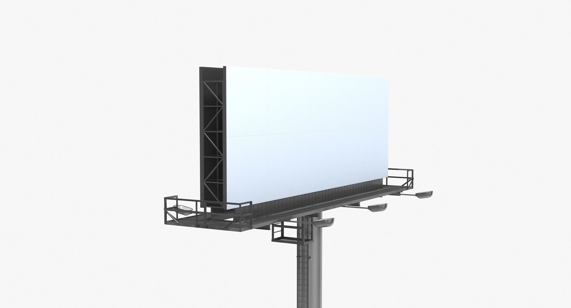 Billboard 1 Low-poly 3D model_4