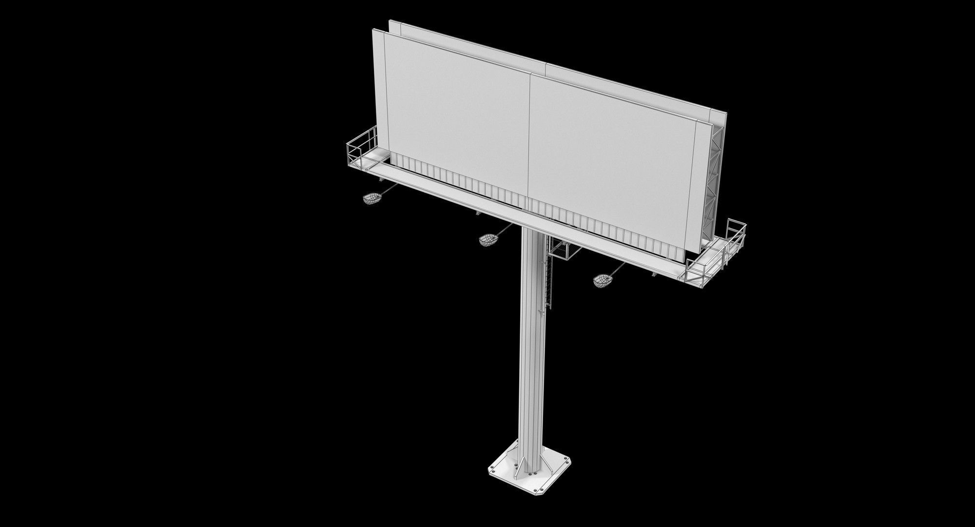 Billboard 1 Low-poly 3D model_12