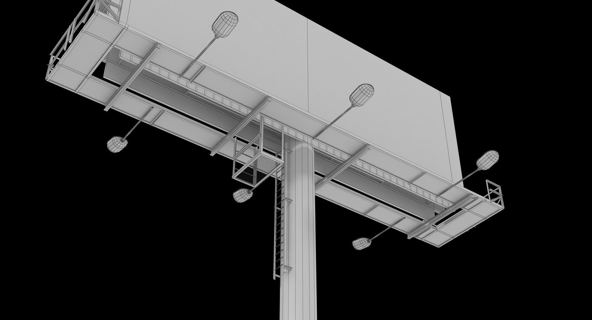 Billboard 1 Low-poly 3D model_16