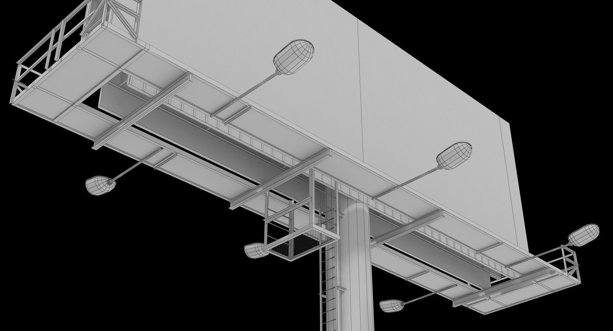 Billboard 1 Low-poly 3D model_20