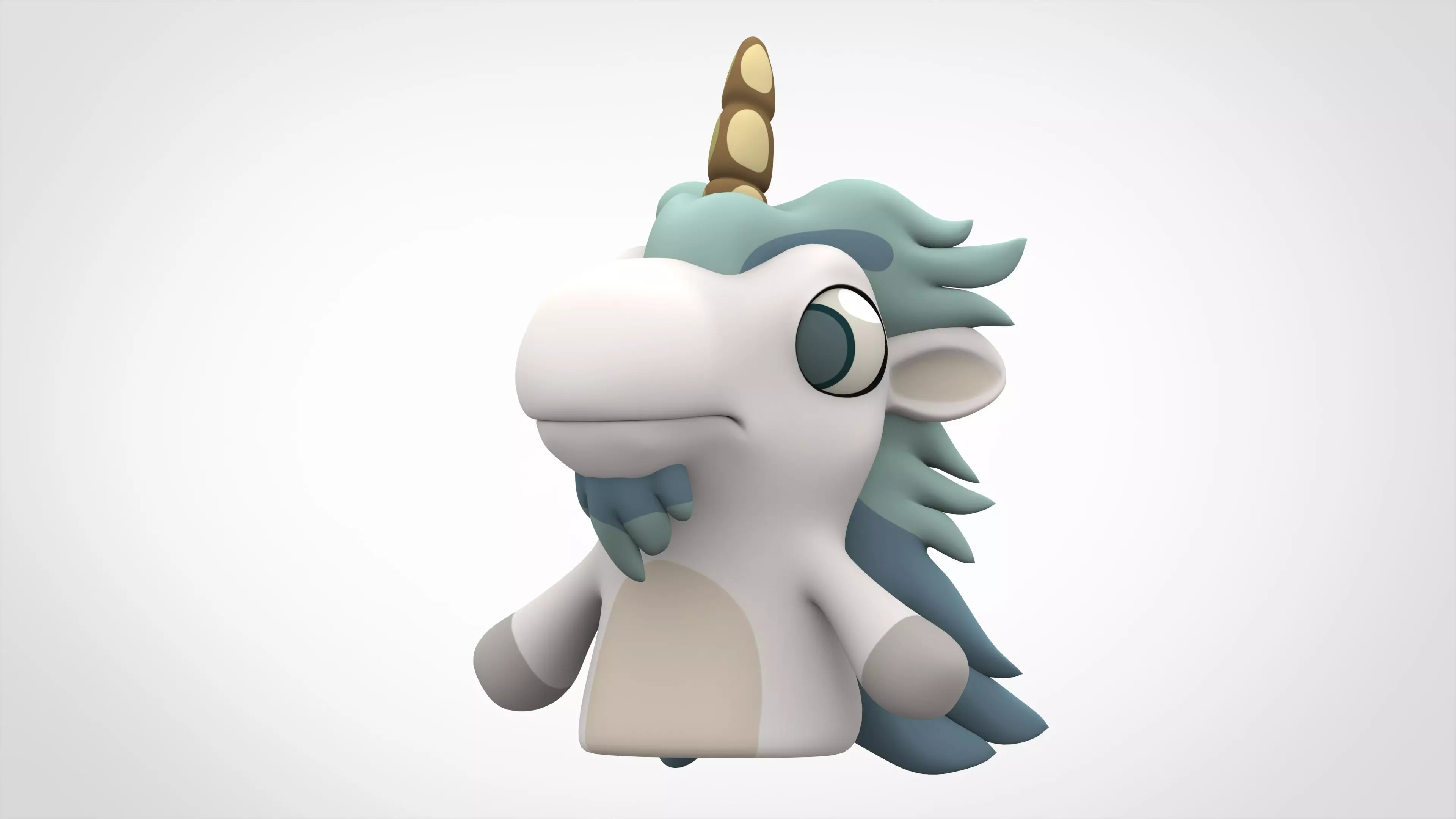 Unicorse Low-poly 3D model_0