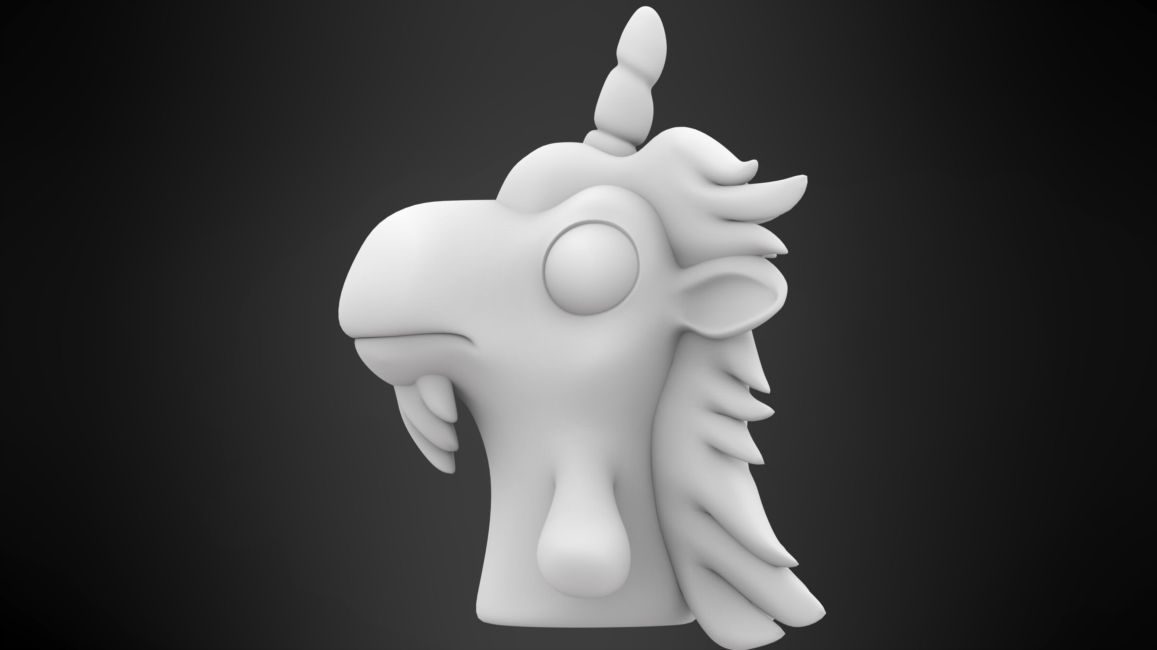 Unicorse Low-poly 3D model_7