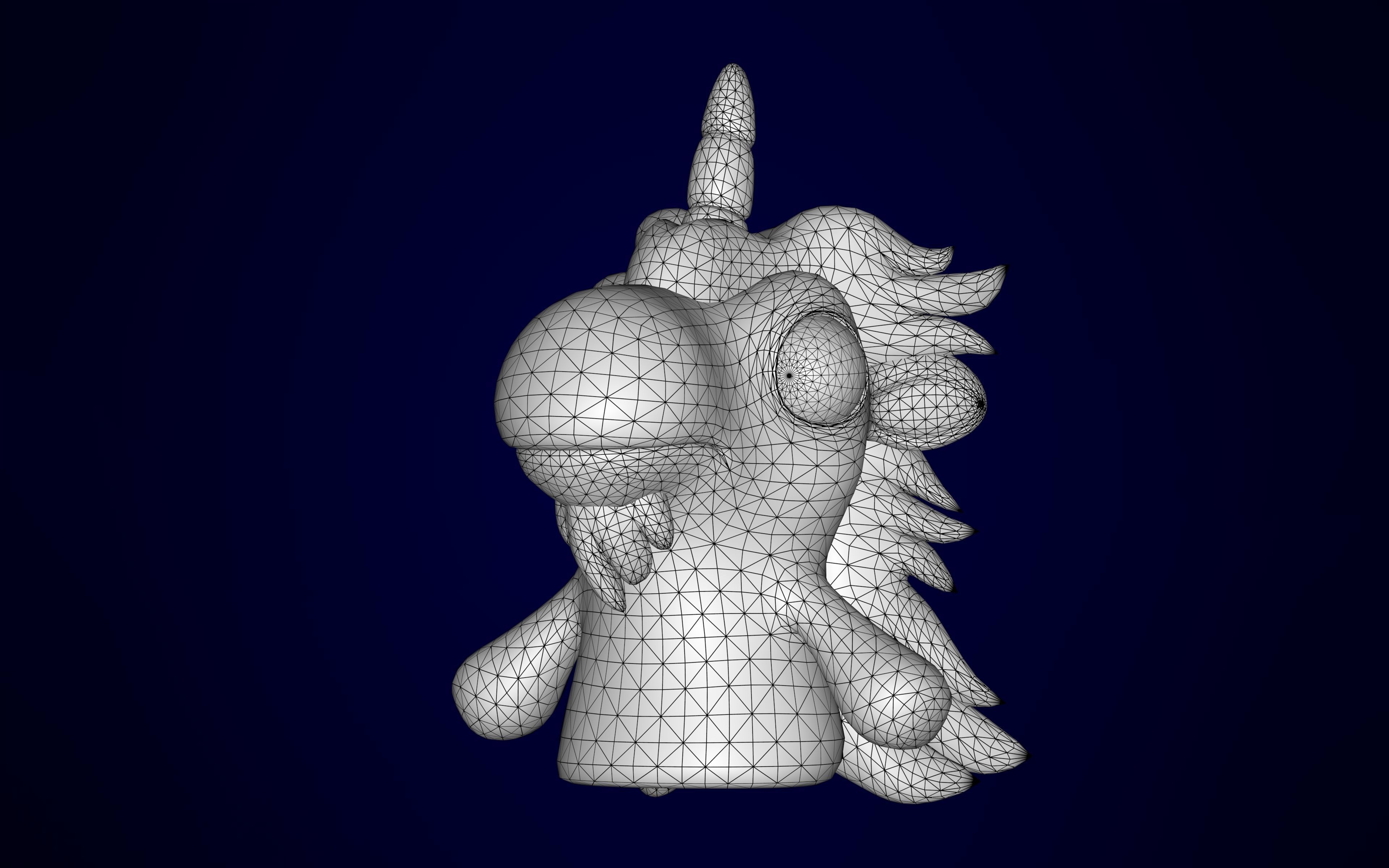 Unicorse Low-poly 3D model_10