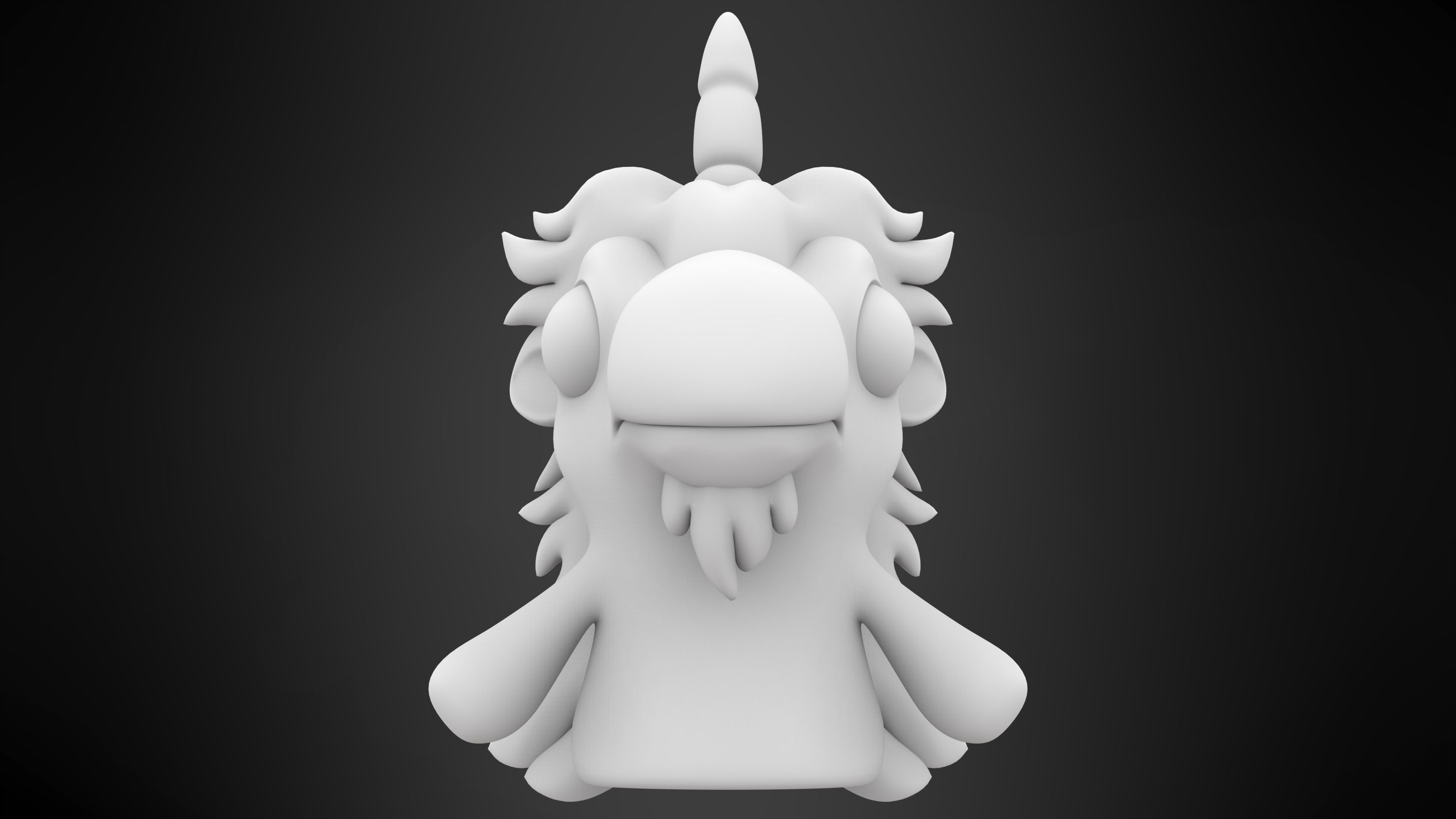 Unicorse Low-poly 3D model_6