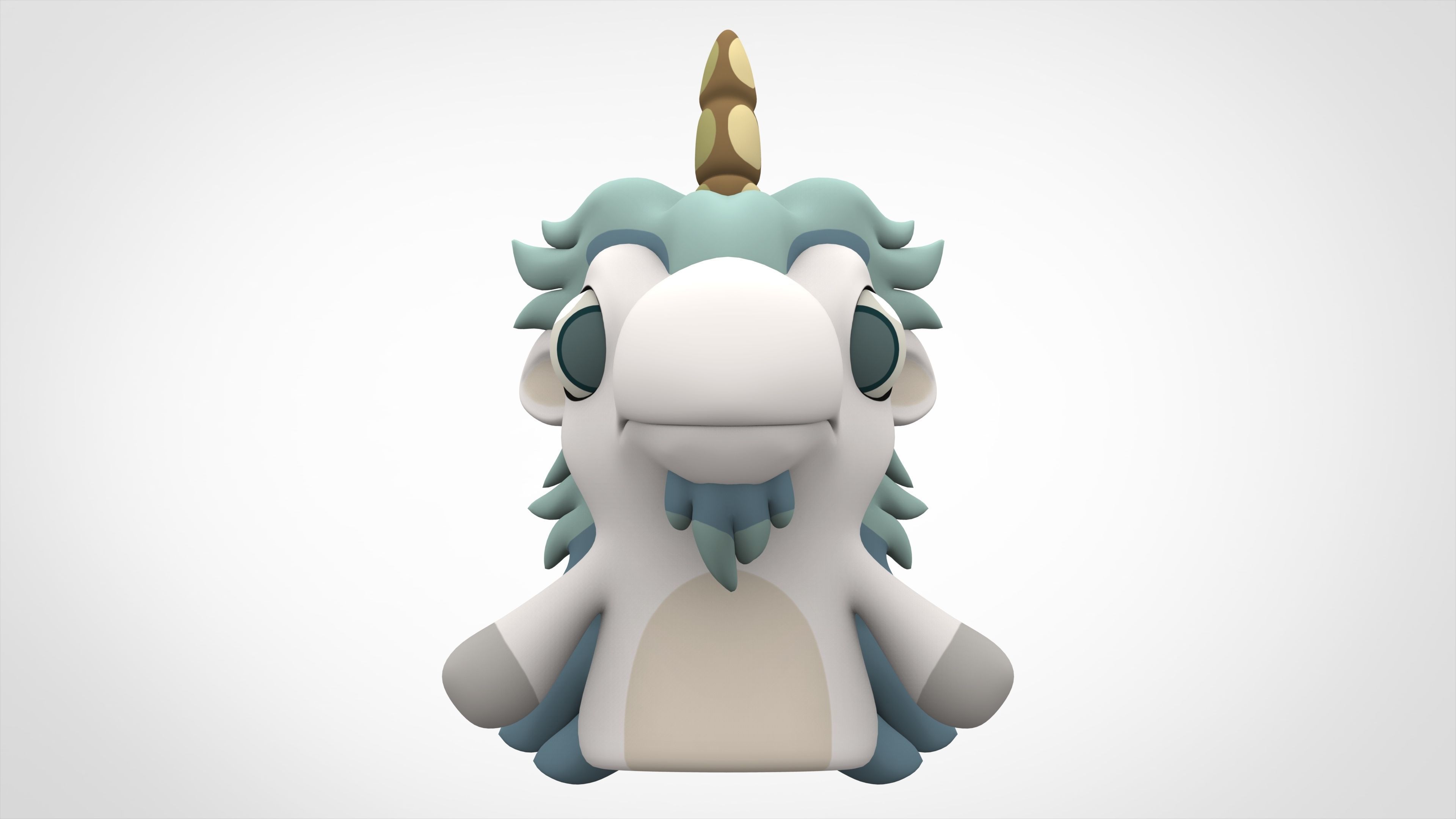 Unicorse Low-poly 3D model_1