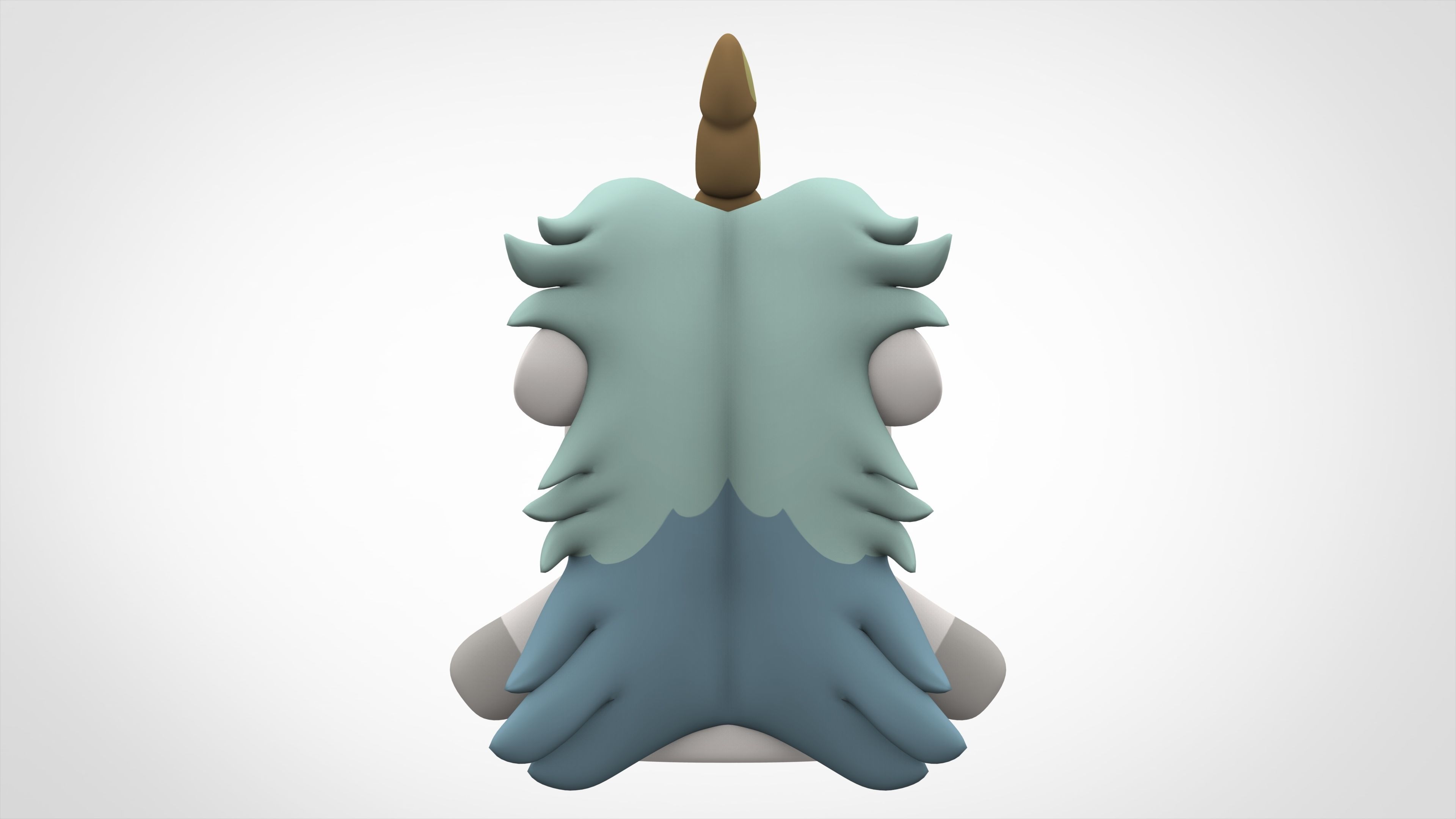 Unicorse Low-poly 3D model_3