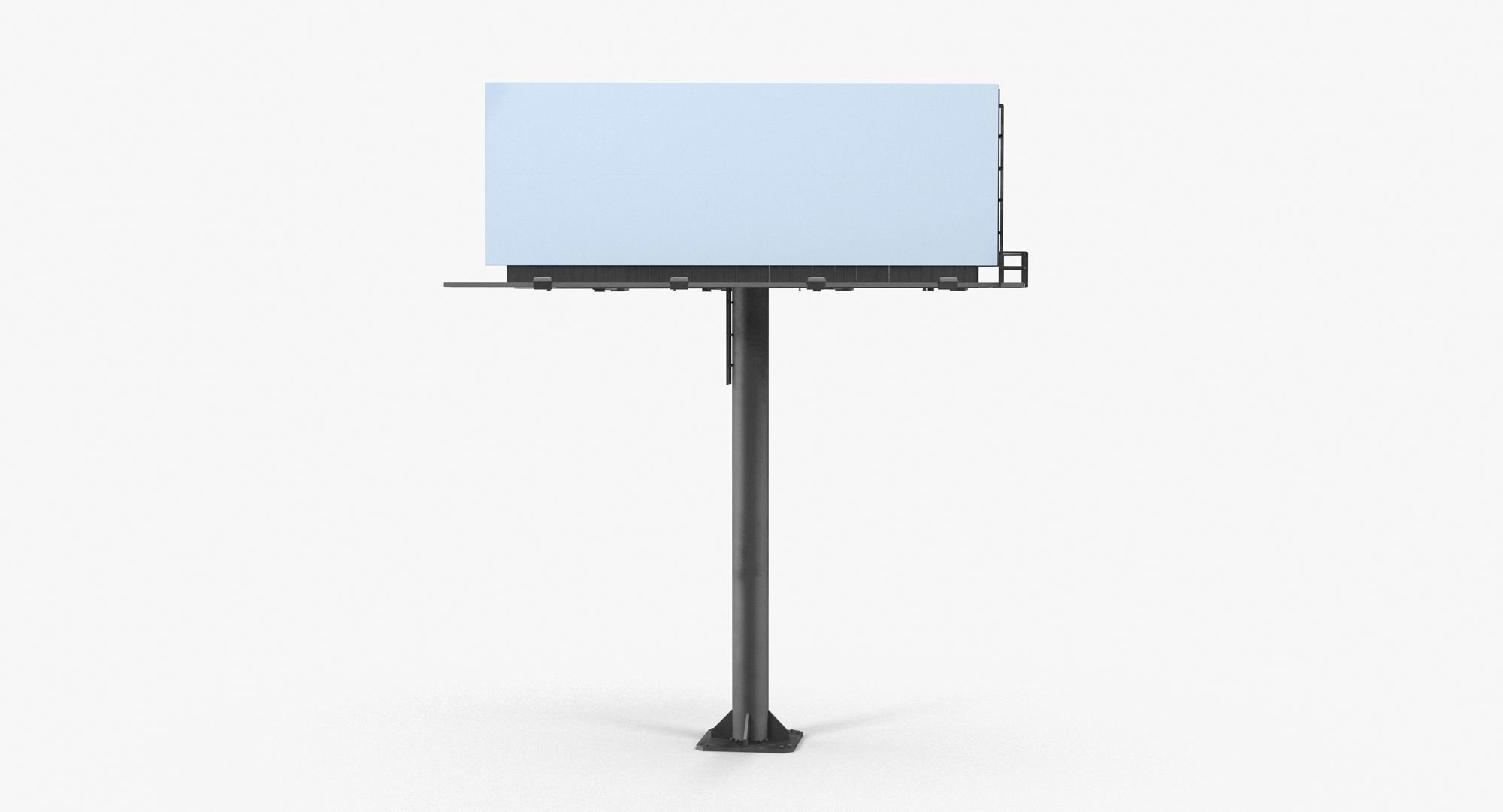 Billboard 2 Grey Low-poly 3D model_8