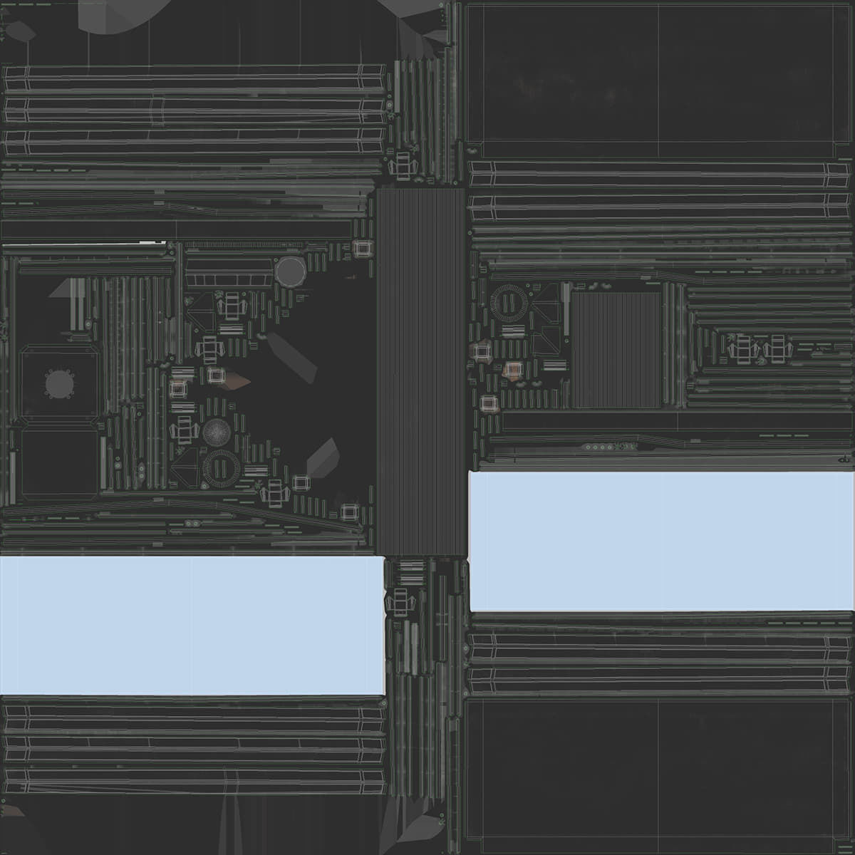 Billboard 2 Grey Low-poly 3D model_26